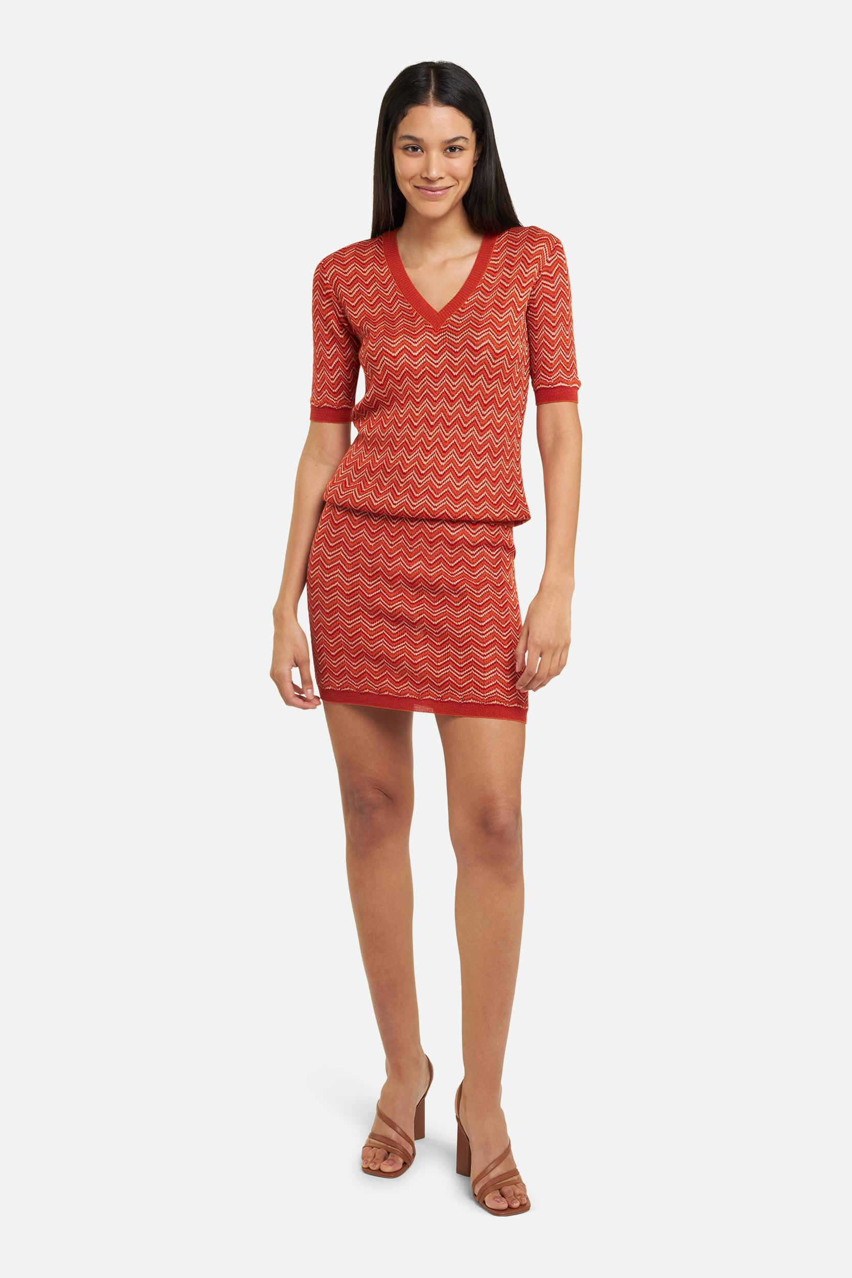 M Missoni Abito Midi Rosso