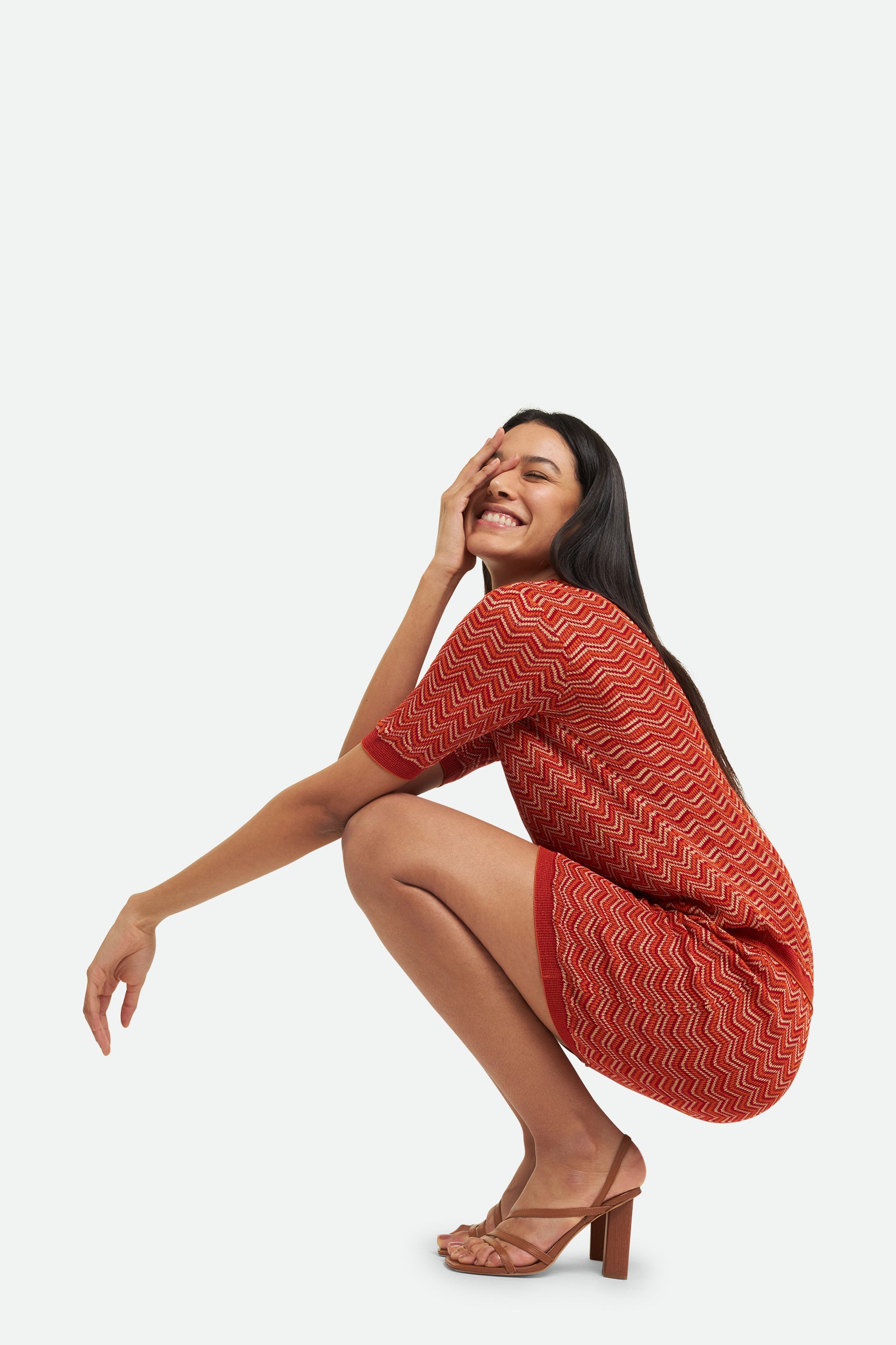 M Missoni Abito Midi Rosso