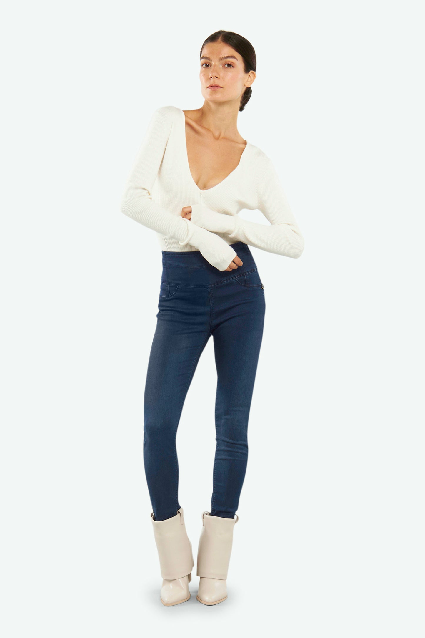 Patrizia Pepe Pantalone Denim Blu Scuro