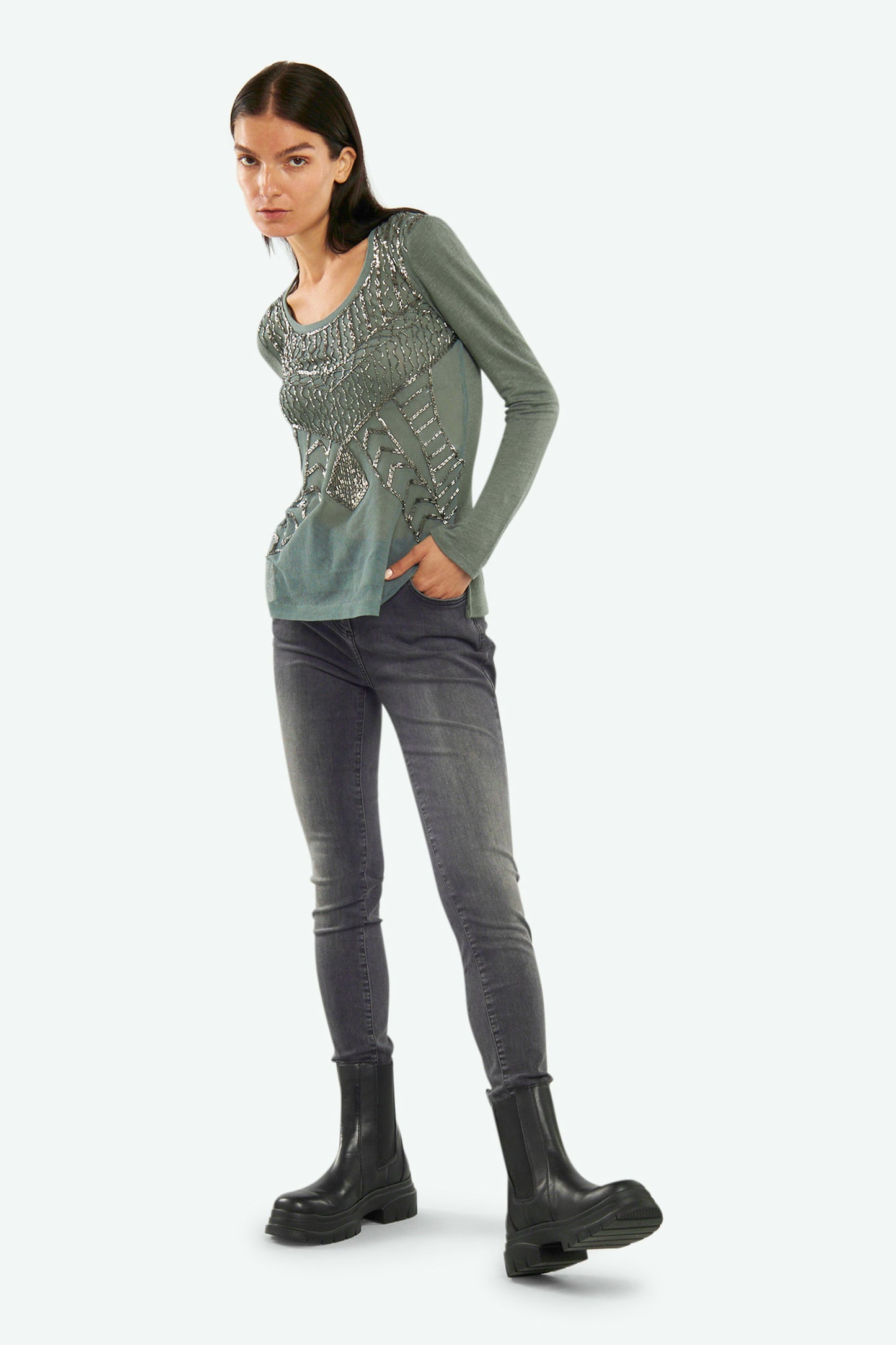 Patrizia Pepe Jeans Grigio