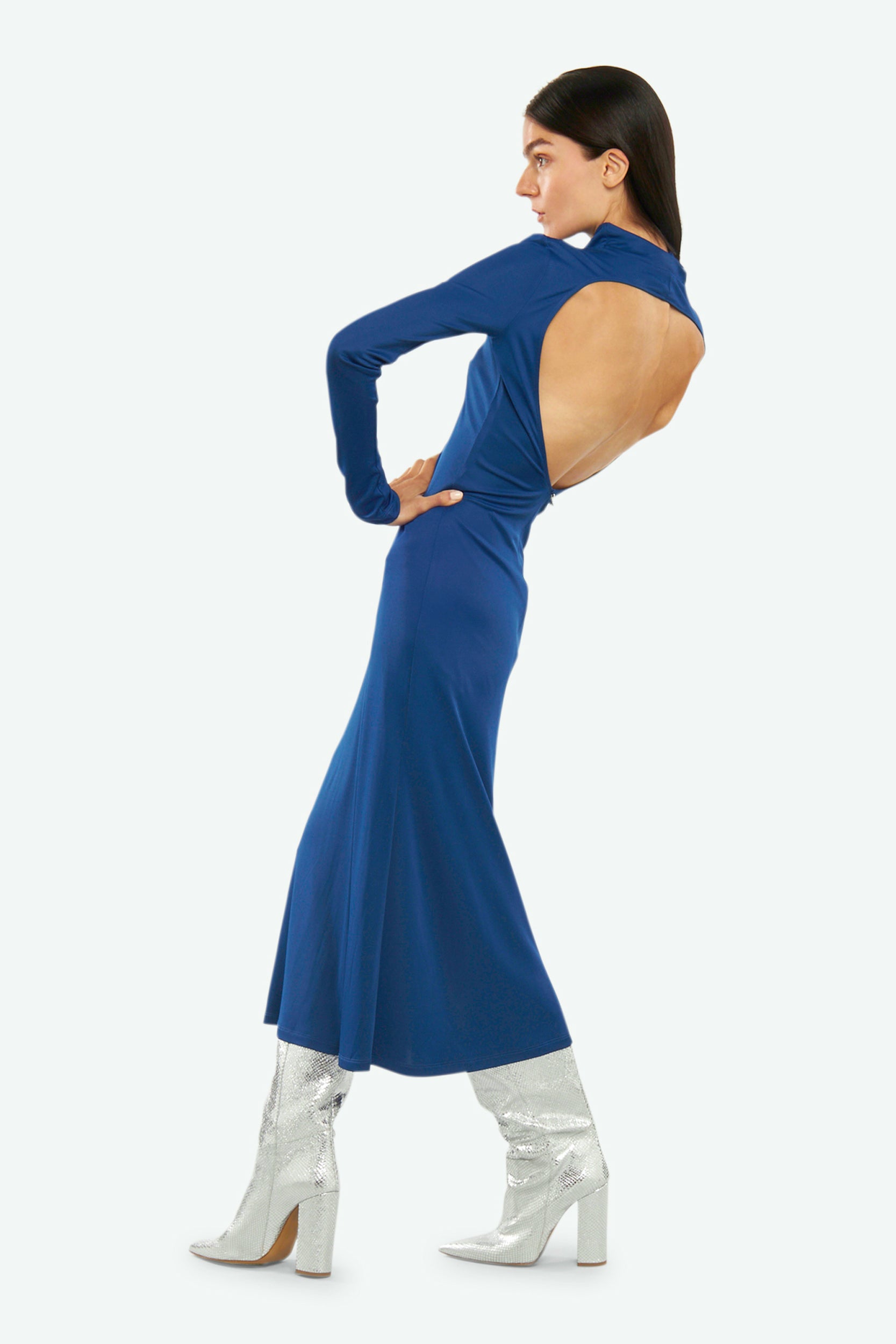 Patrizia Pepe Long Blue Dress