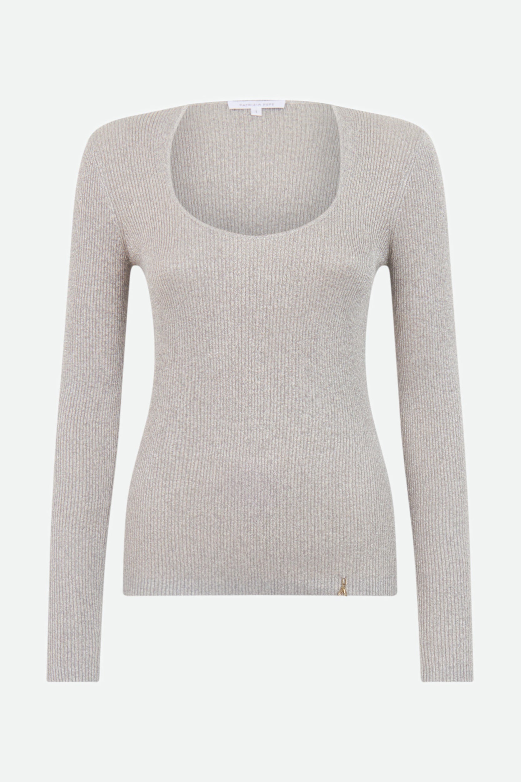 Patrizia Pepe Maglia Lurex Grigio