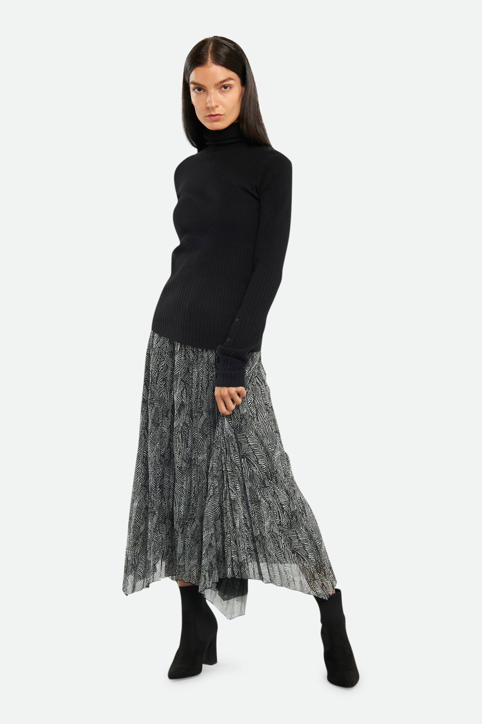 Patrizia Pepe Melange Gray Skirt