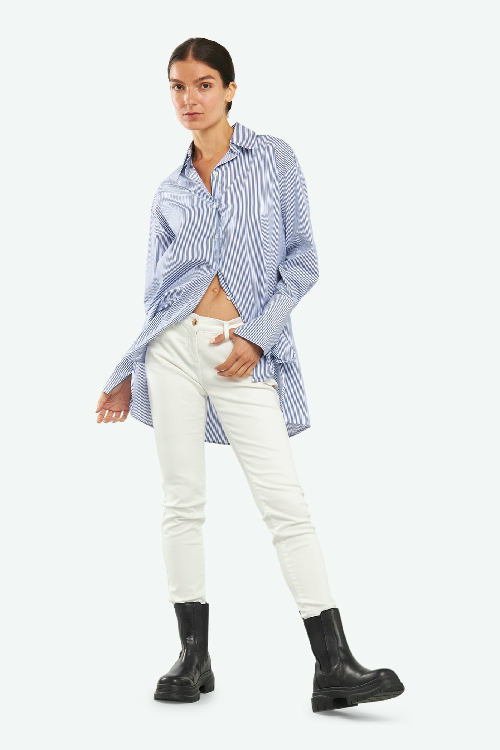 Patrizia Pepe Basic Light Blue Shirt