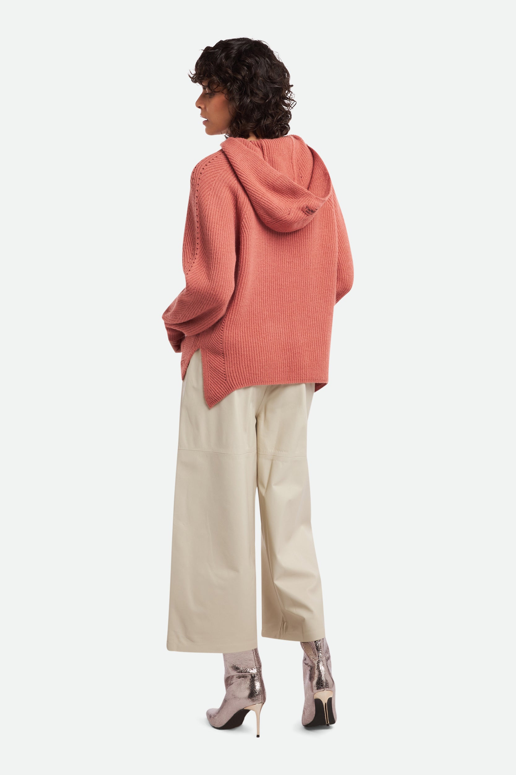 Pinko Biege eco-leather trousers