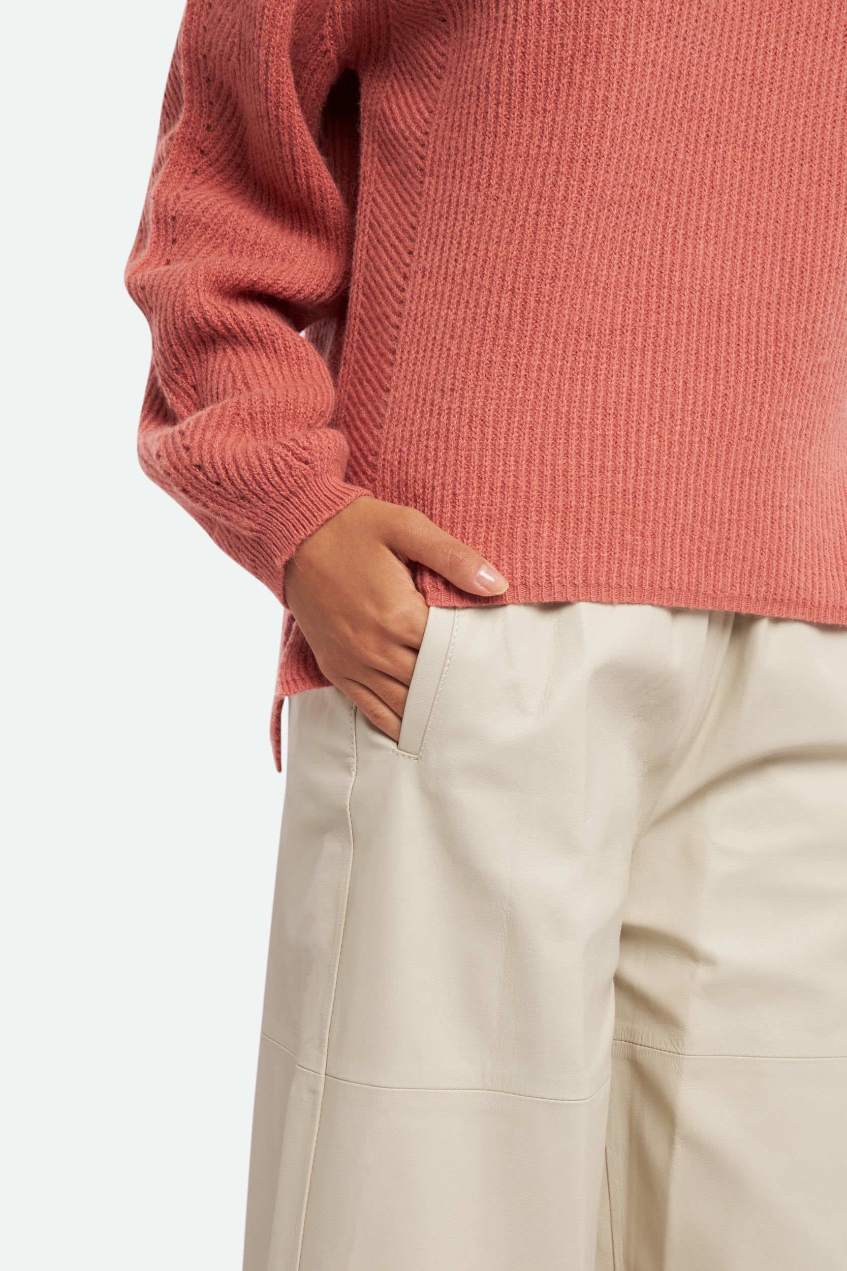 Pinko Biege eco-leather trousers