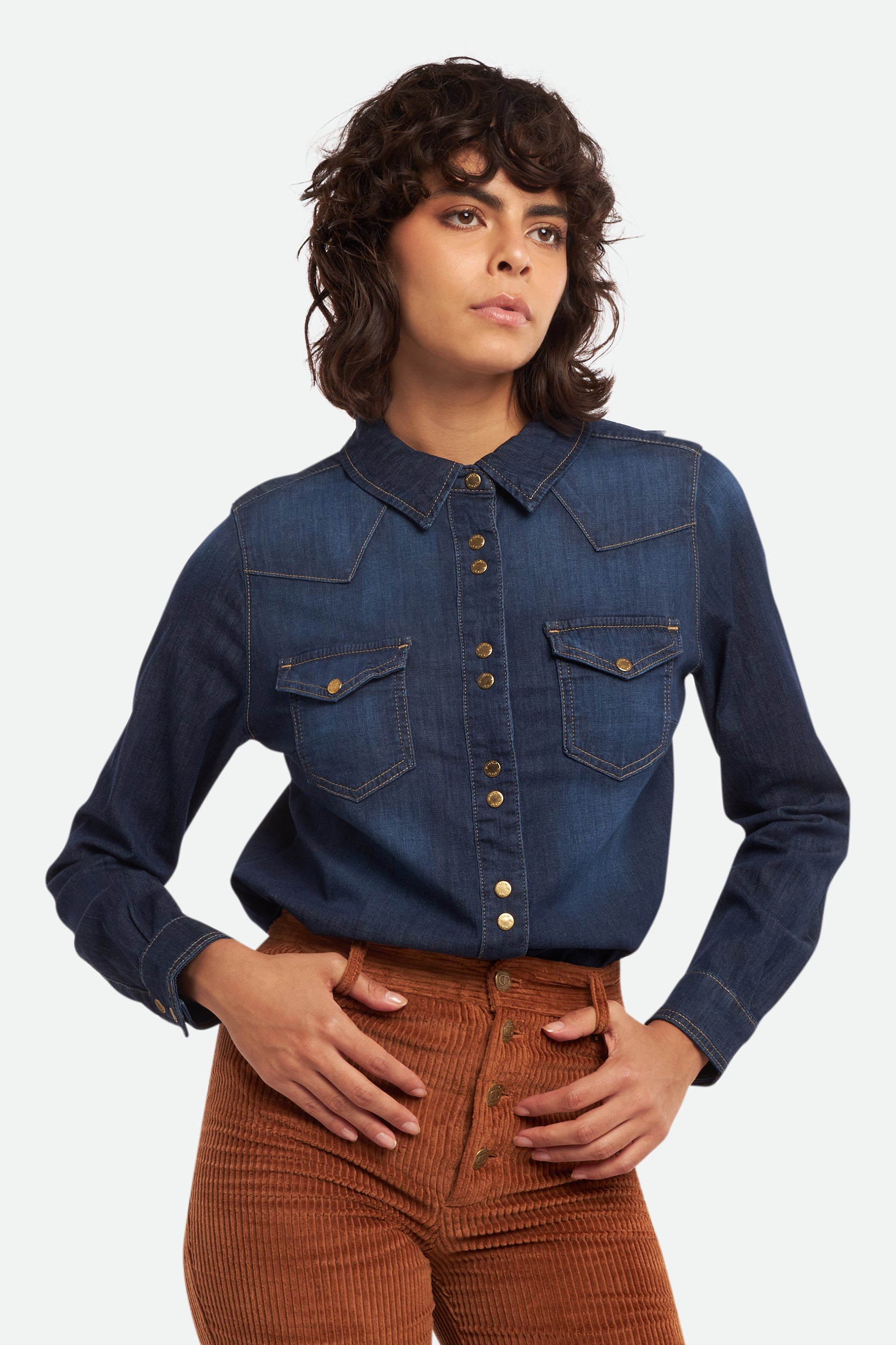 Pinko Camicia in Denim Blu