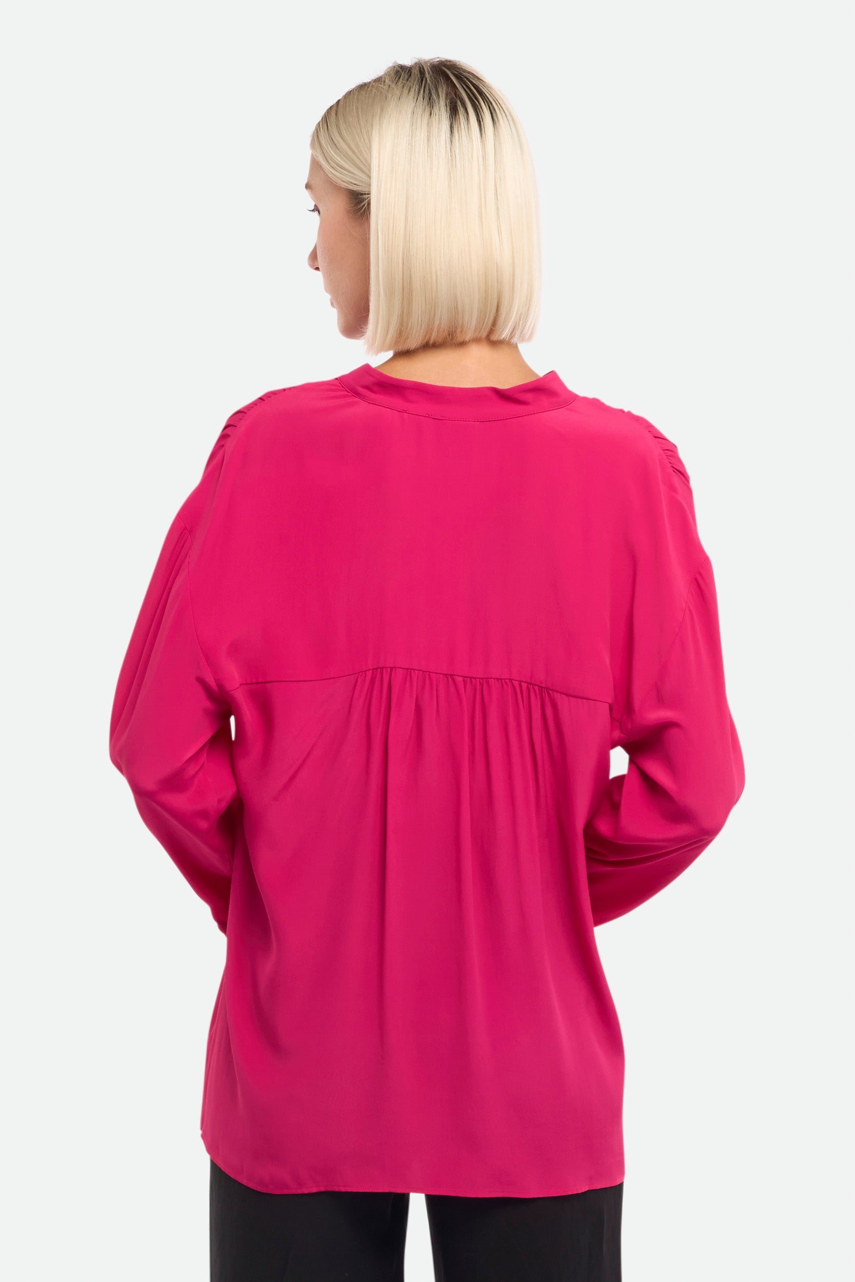 Pinko Blusa Fucsia con Scollo a V