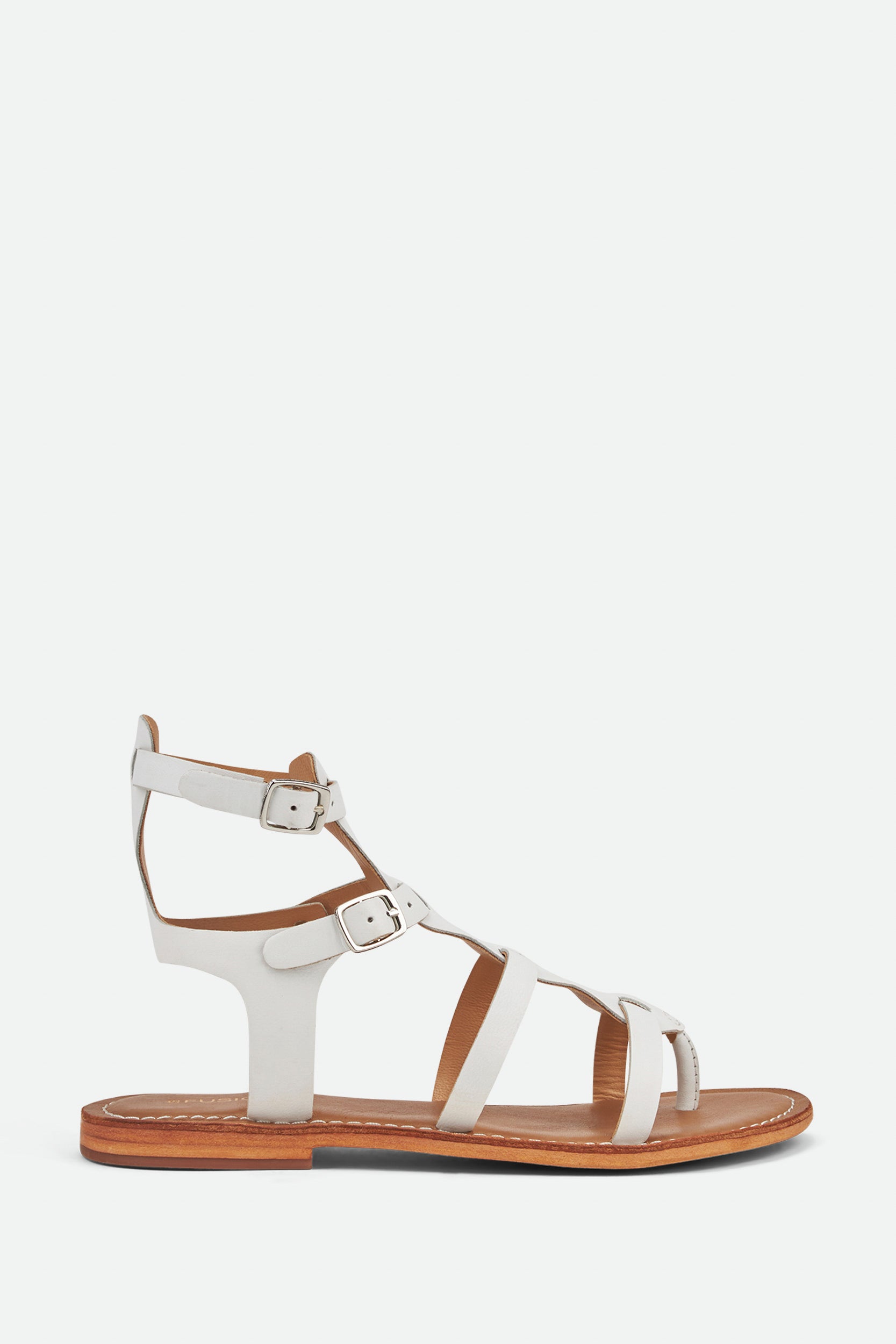 Cb Fusion White Leather Sandal