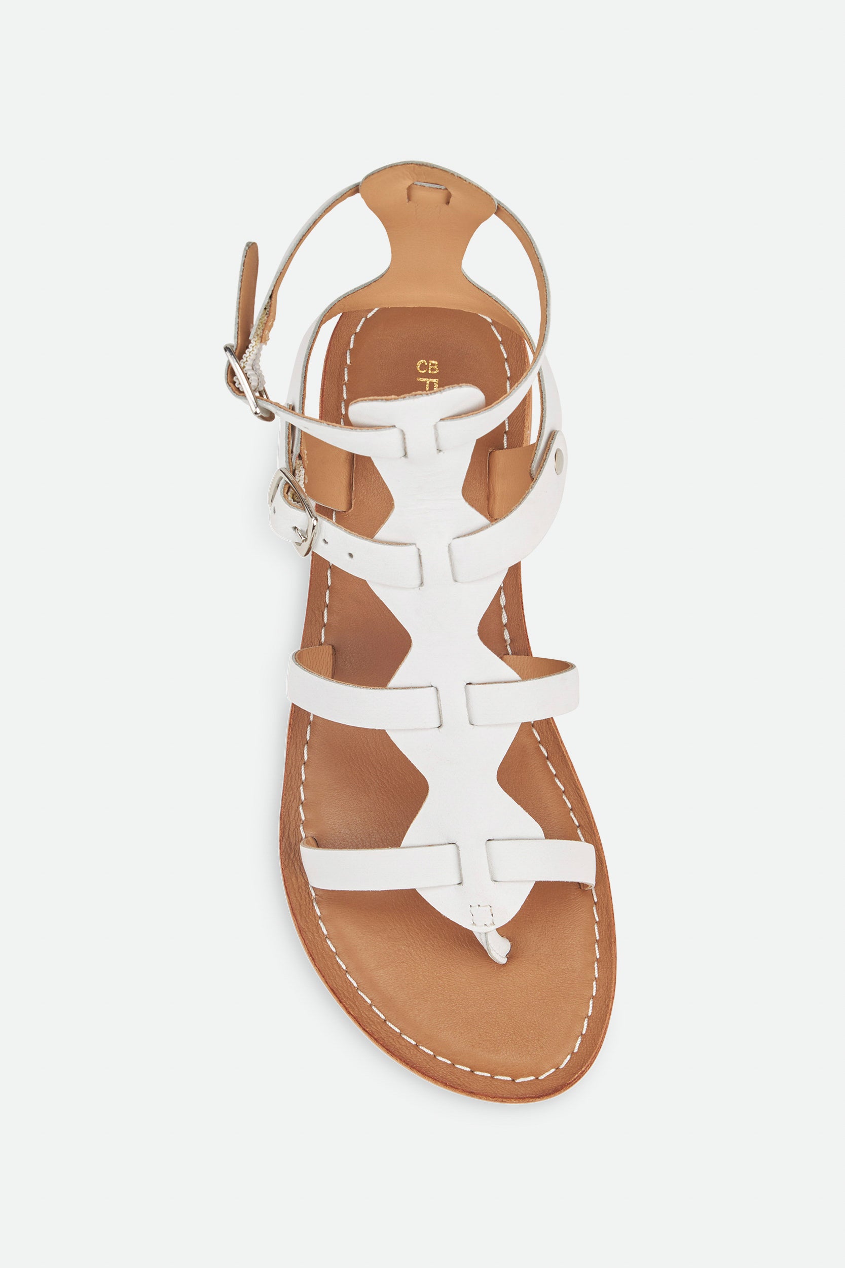 Cb Fusion Sandalo in Pelle Bianco