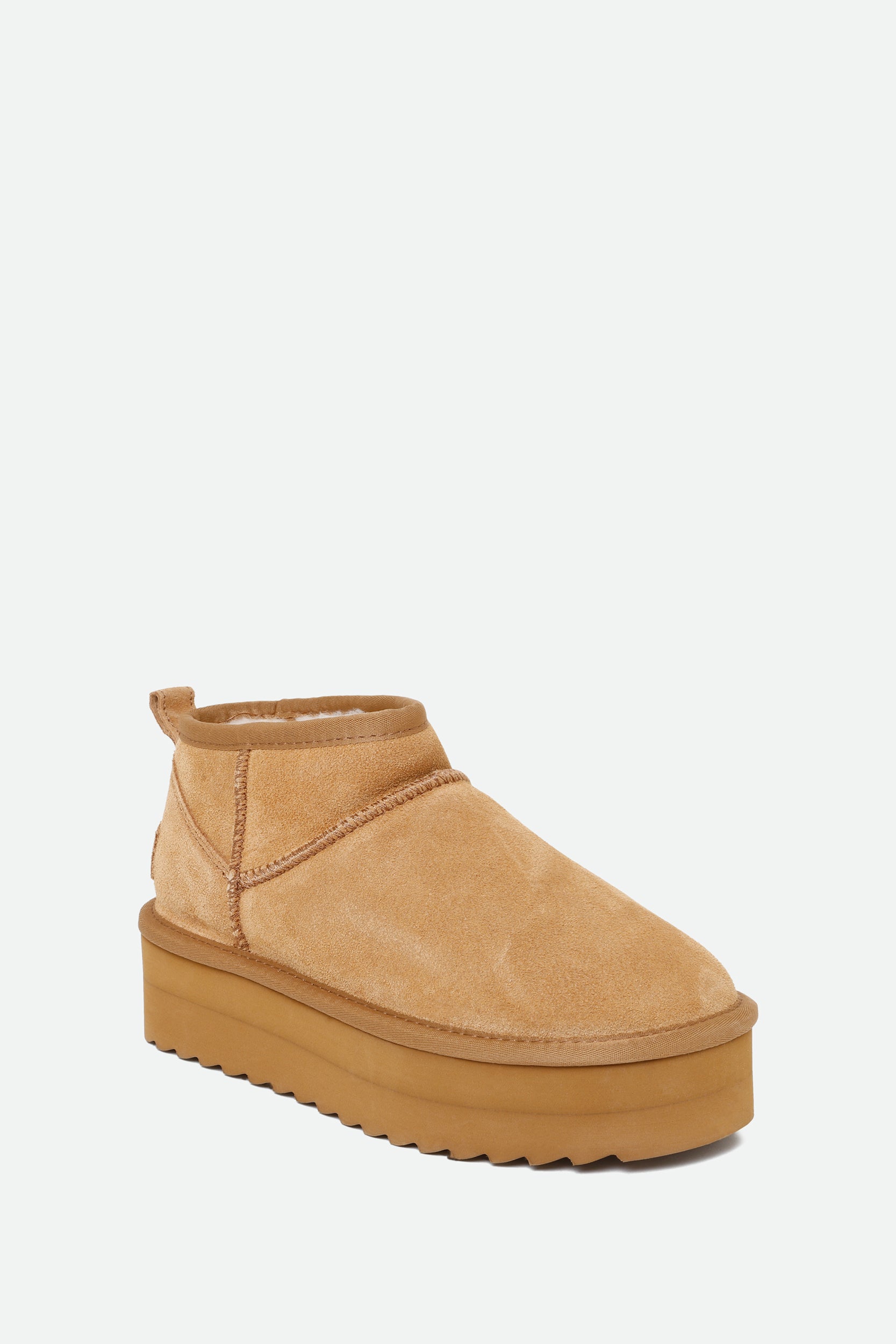 Colors of California Stivaletto Platform Cognac