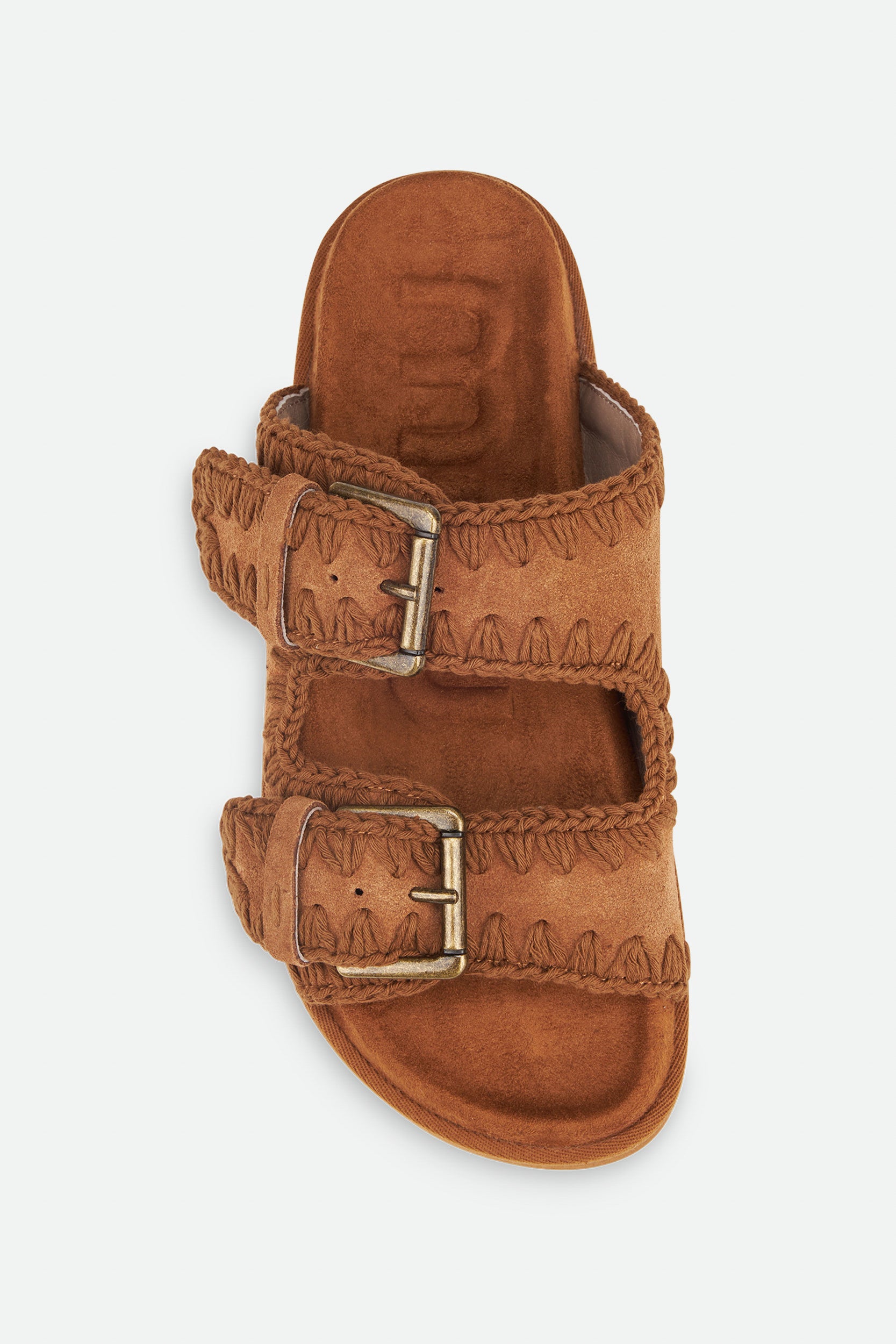 Mou Brown Suede Sandals