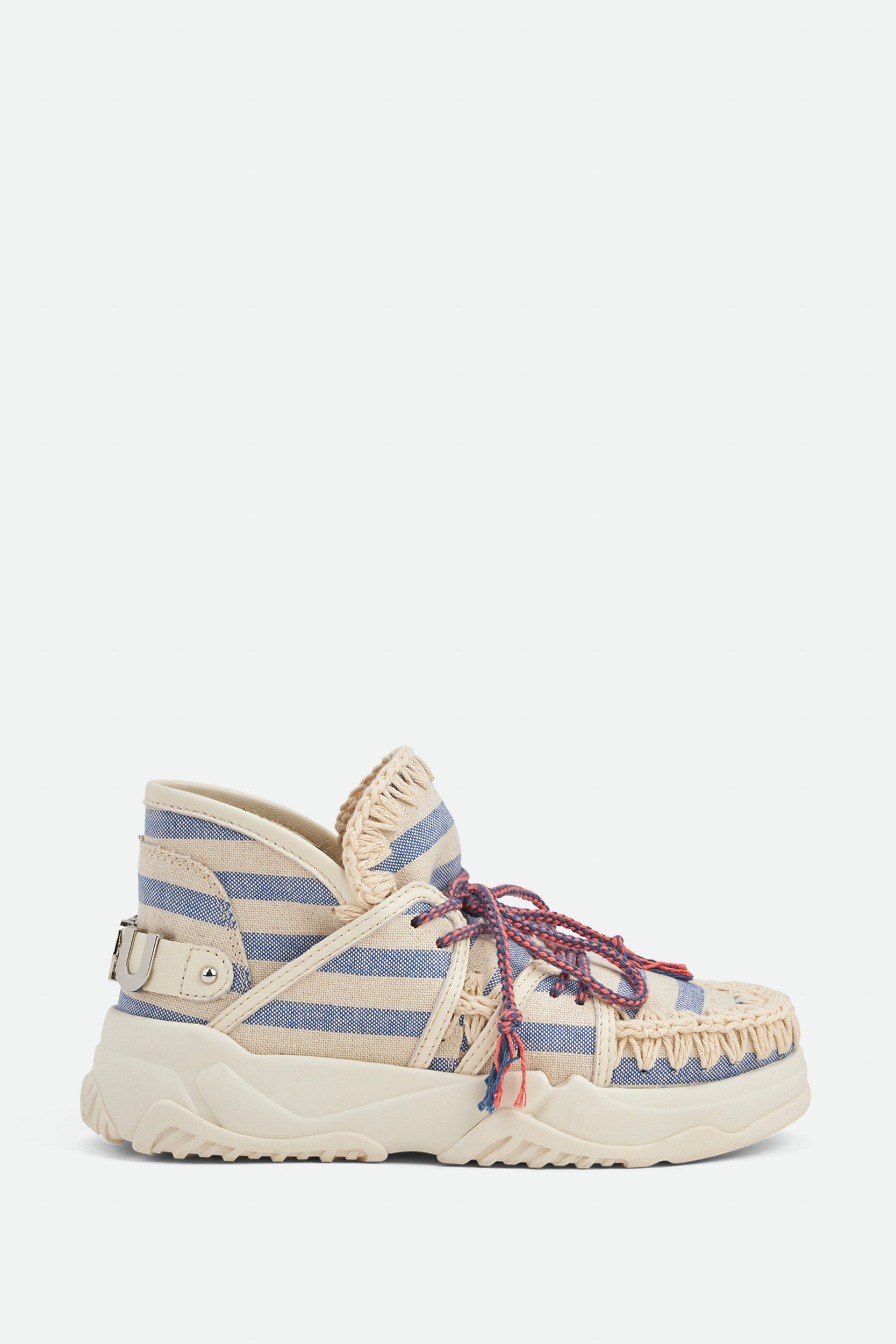 Mou Eskimo trainer Striped Fabric Lace Up