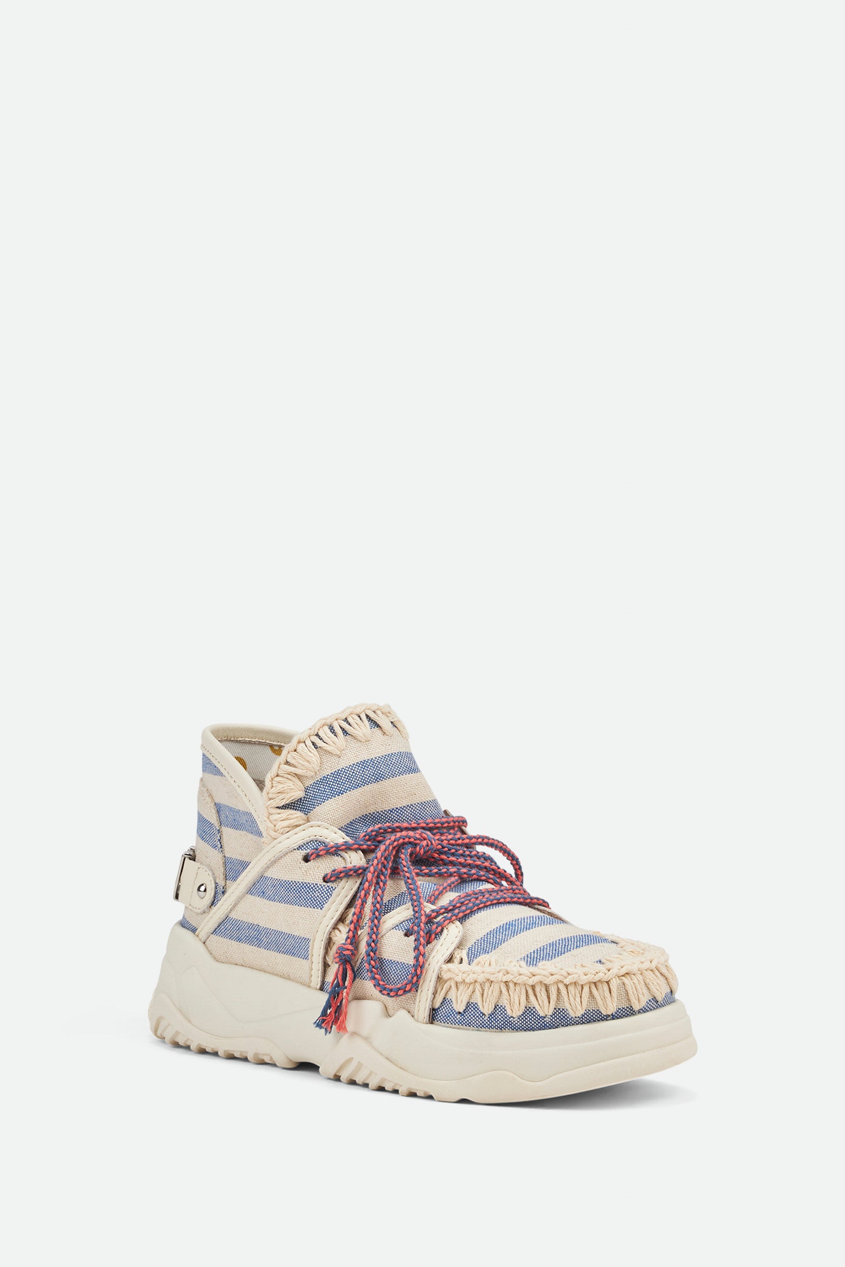 Mou Eskimo trainer Striped Fabric Lace Up