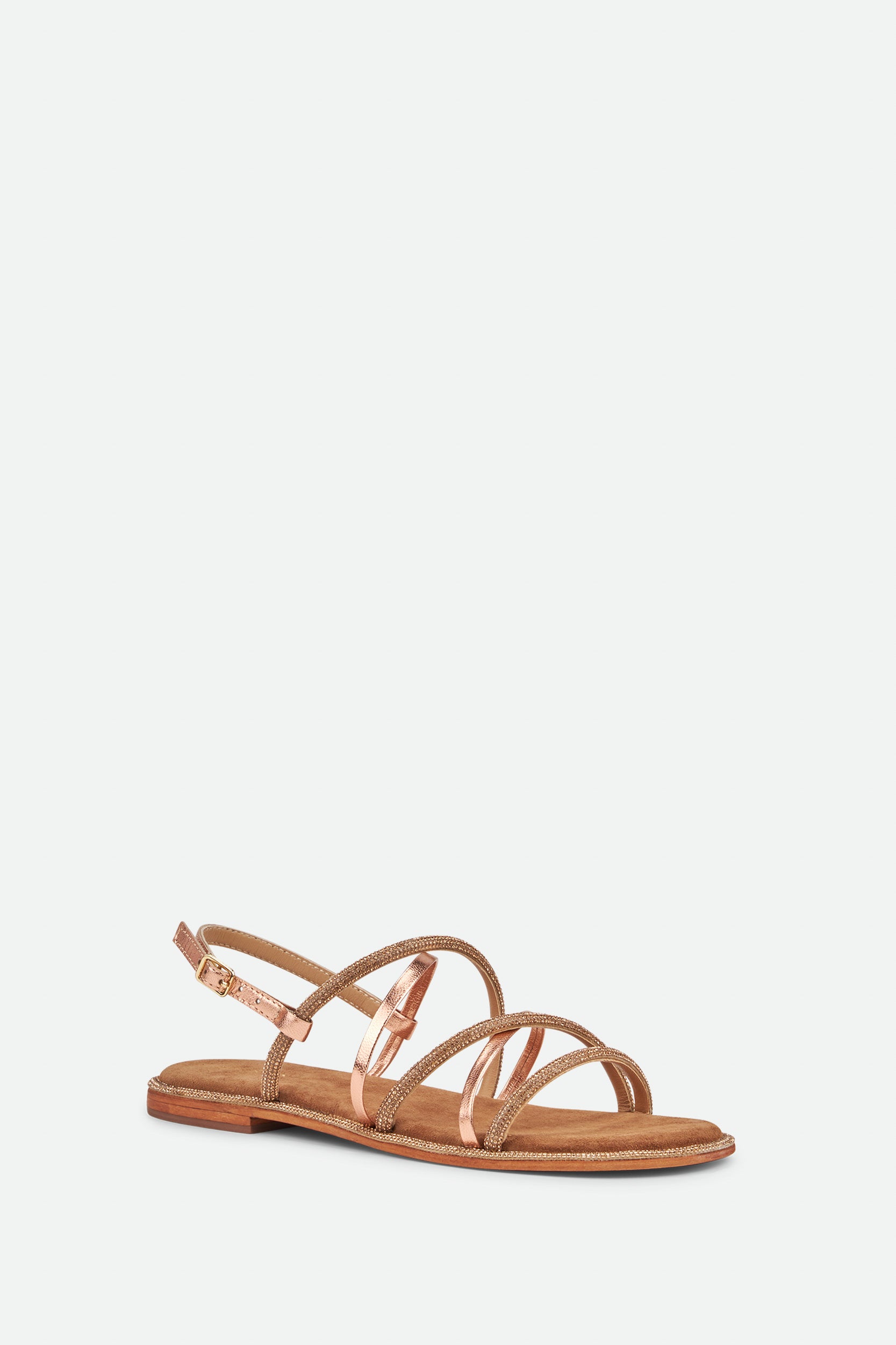 CB Fusion Rose Gold Braided Sandal