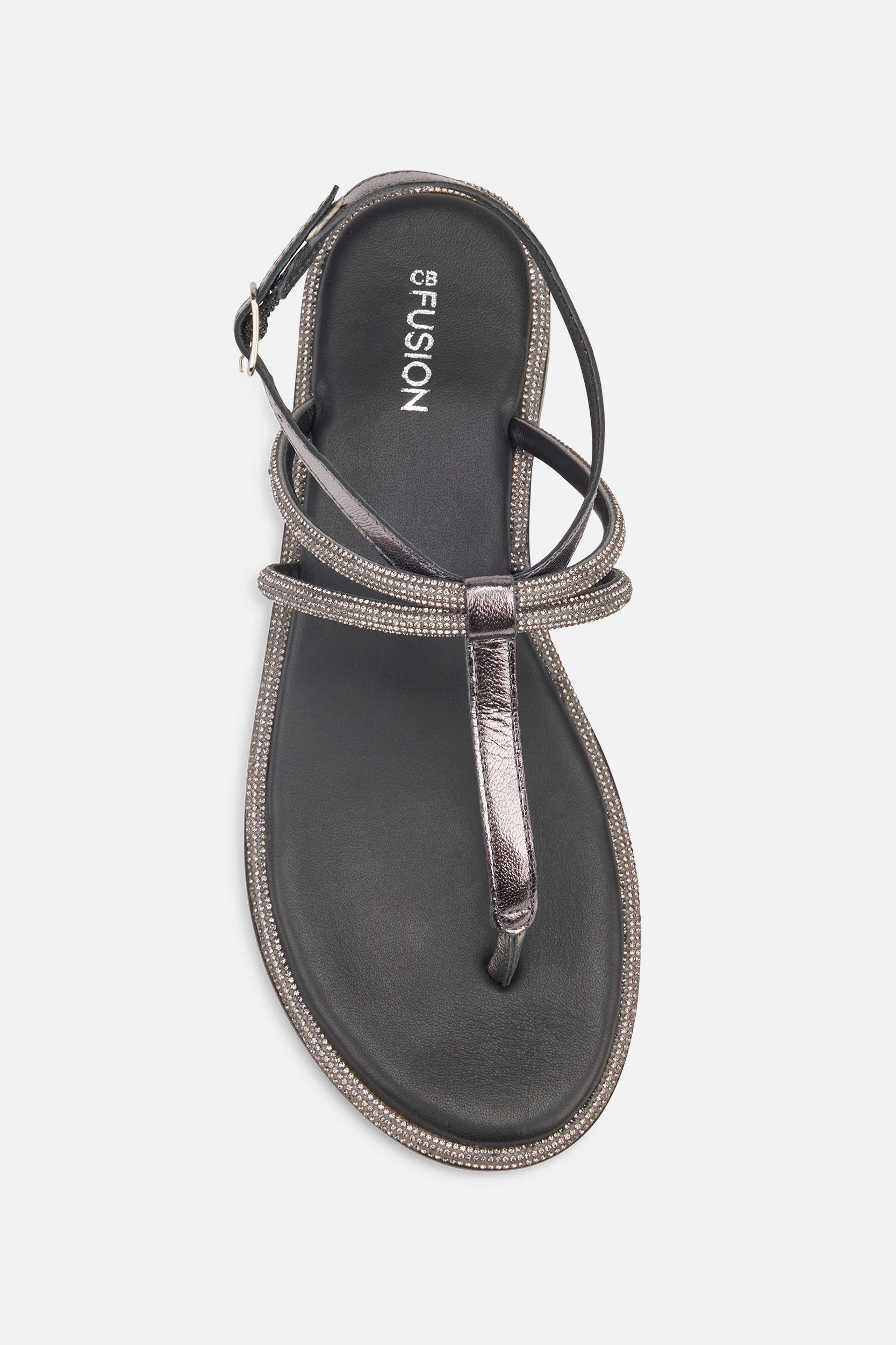 CB Fusion Sandal with Black Rhinestones