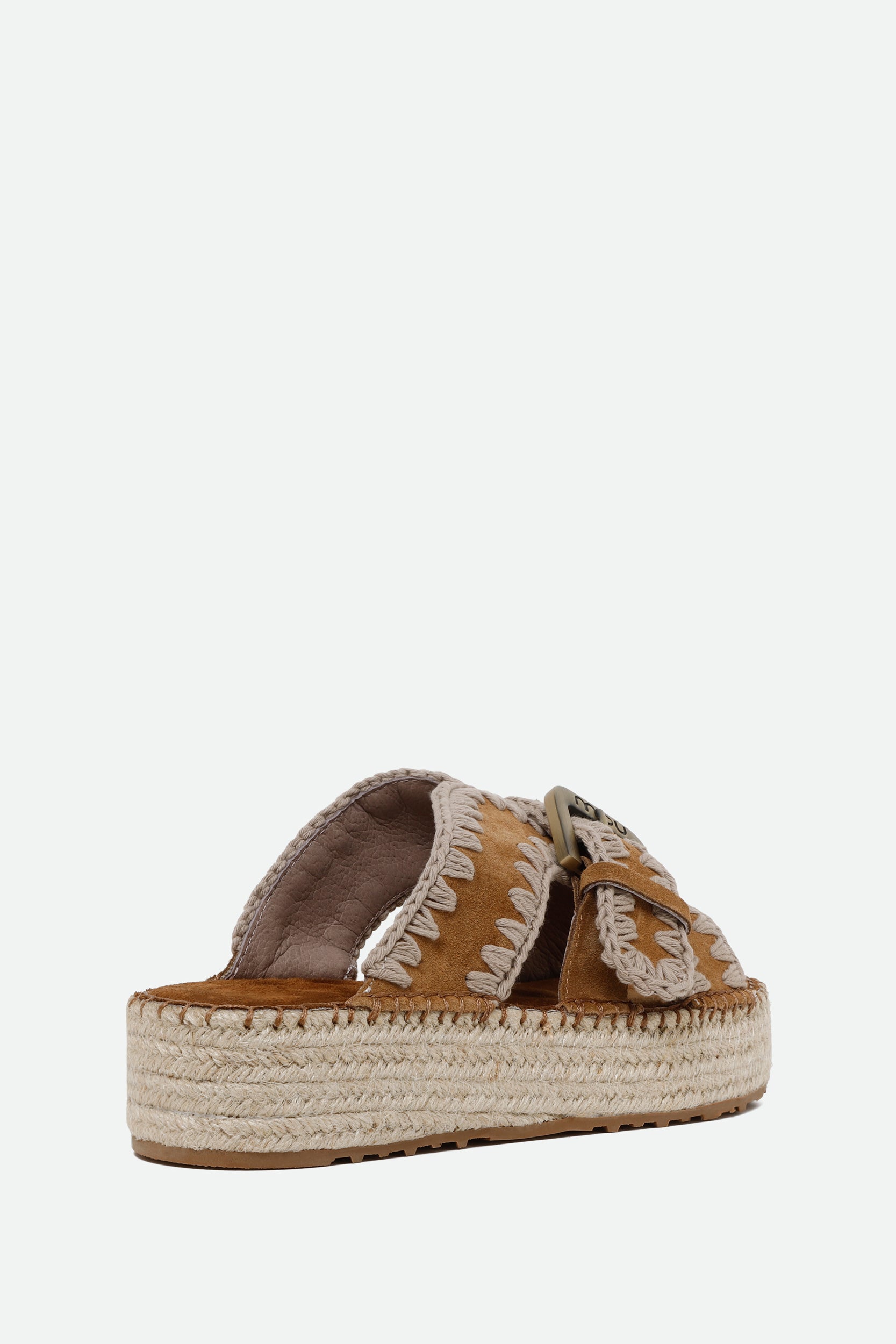 Mou Jute Sandali Platform Marroni