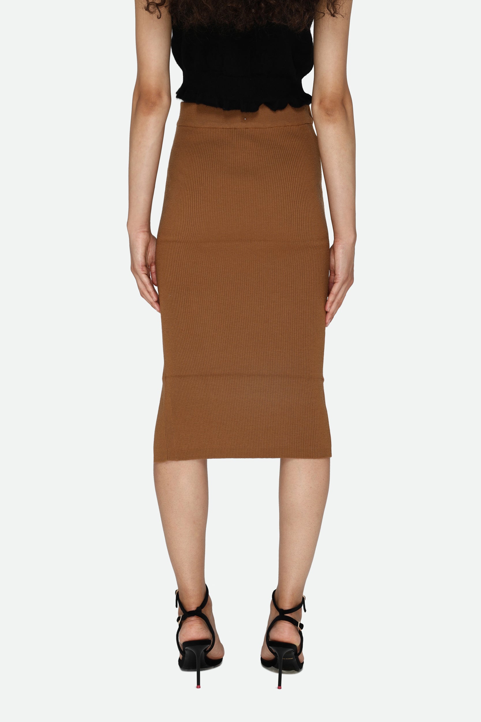Pinko Brown Pencil Skirt