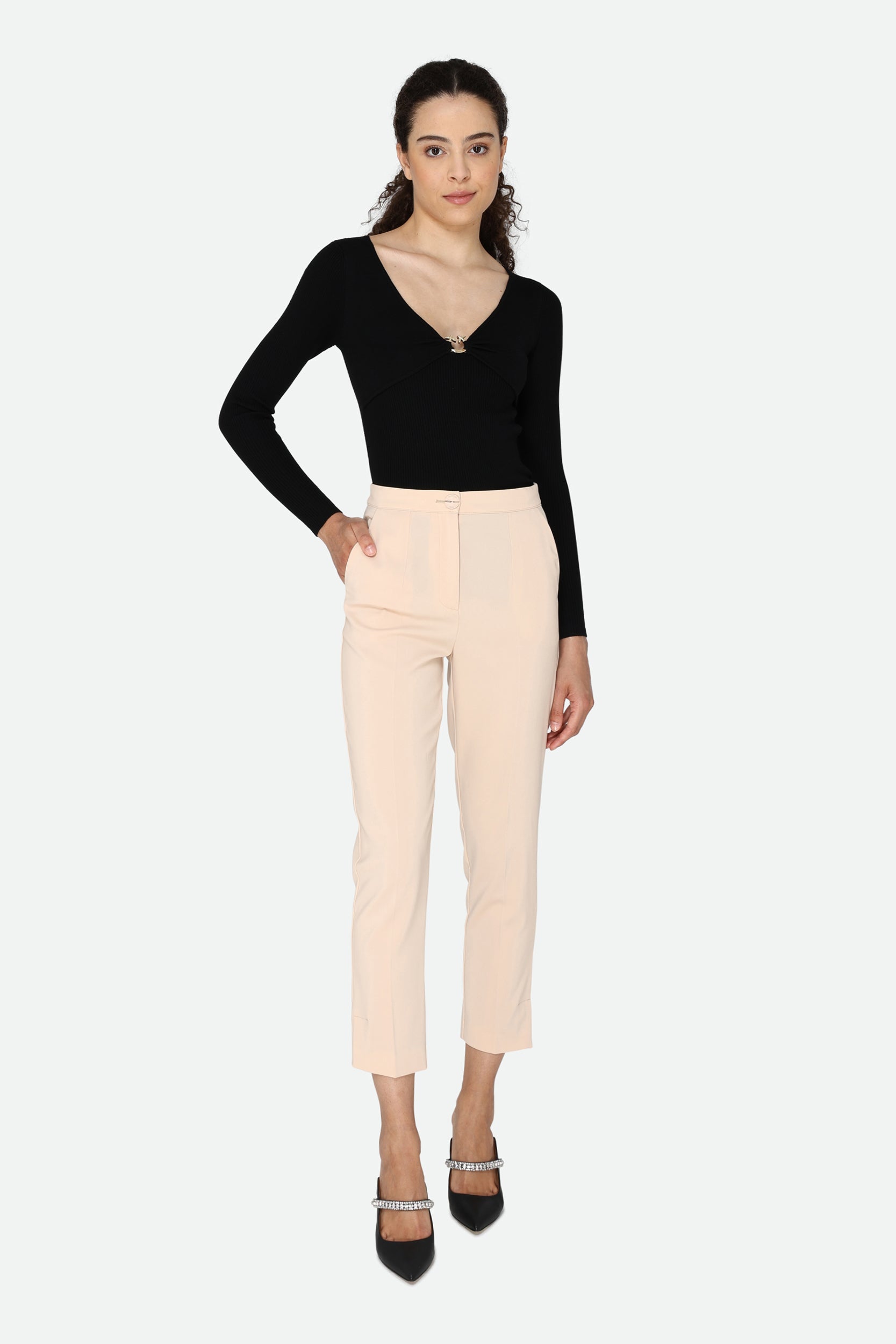 Pinko Maglia Nera Logata