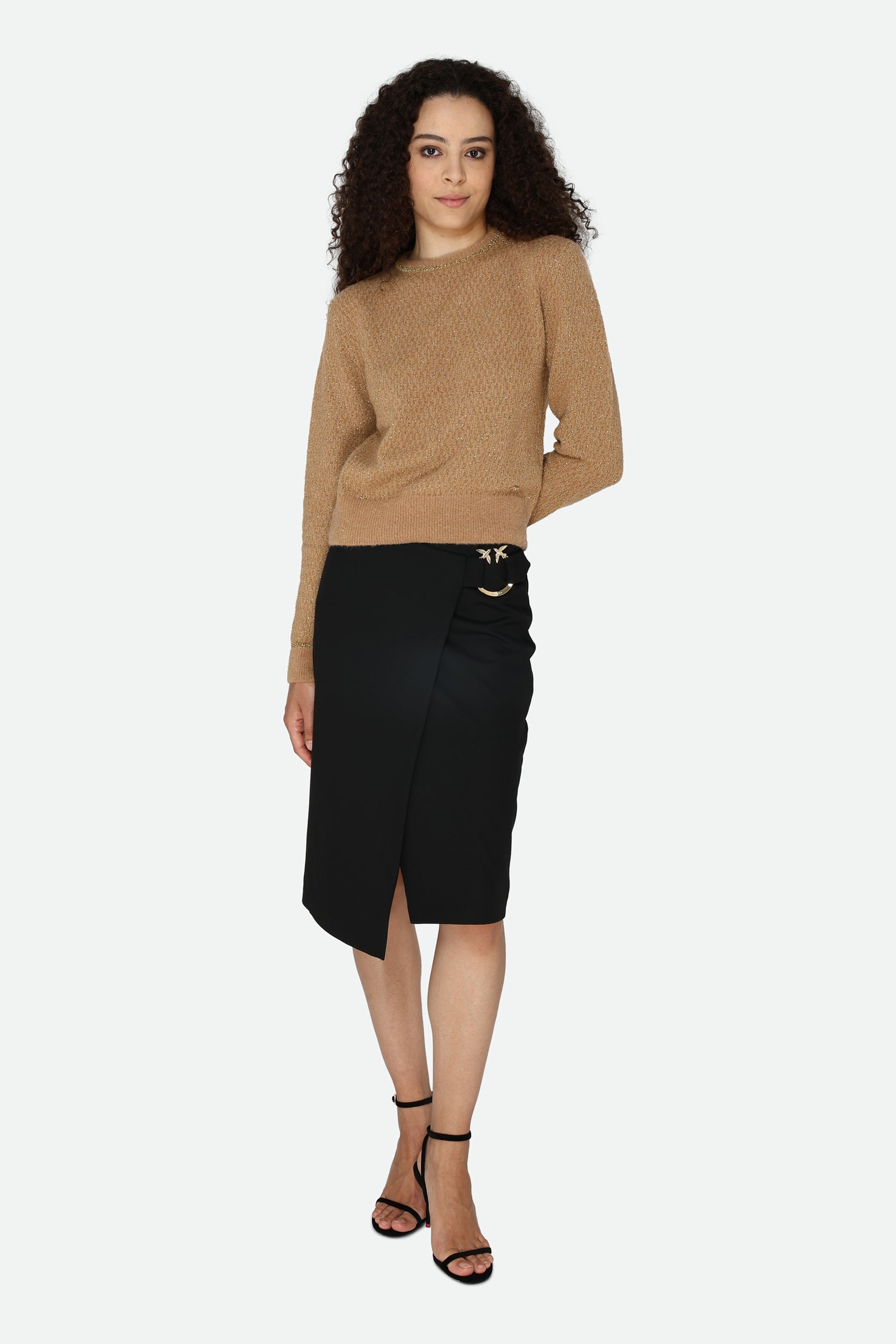 Pinko Black Midi Skirt