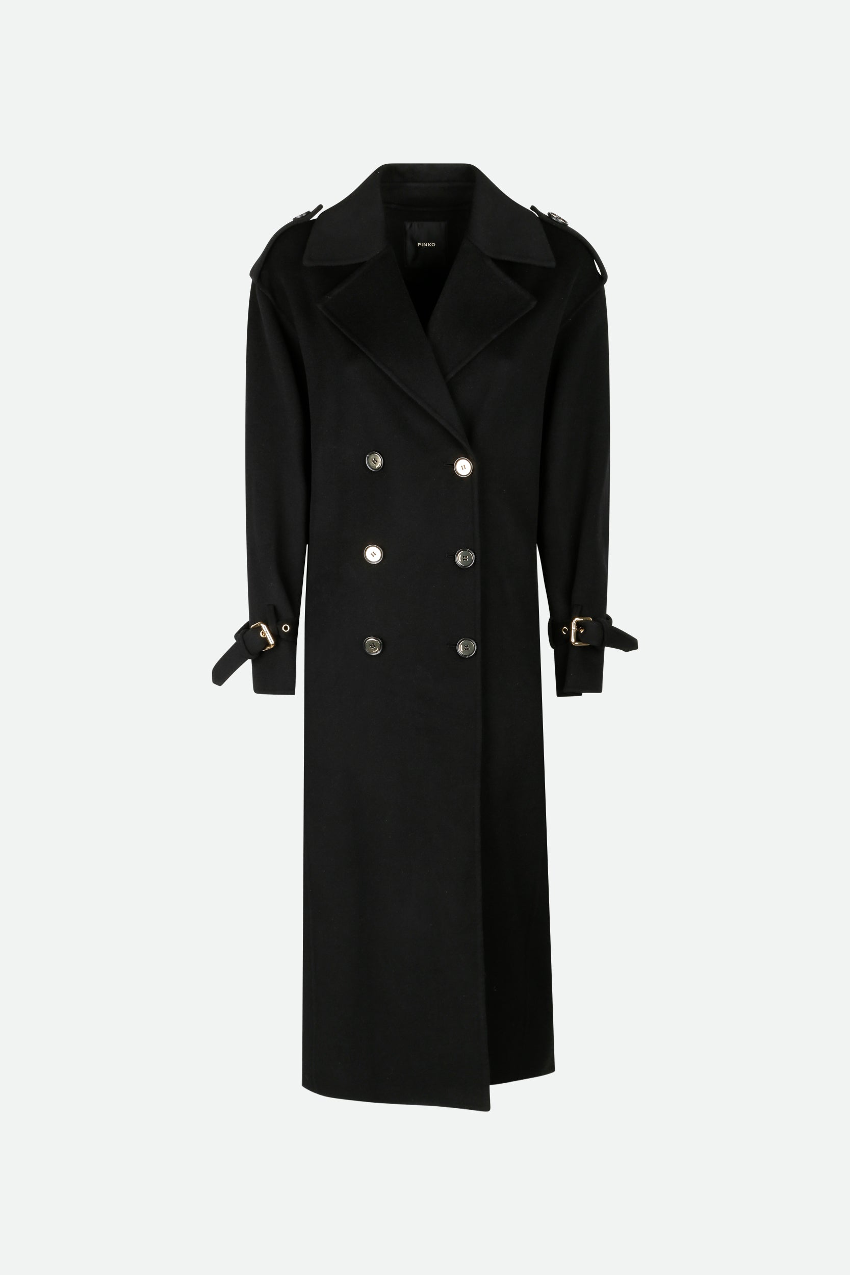 Cappotto Lungo Cappotto A Vestaglia Pinko Pinko Cappotto Nero