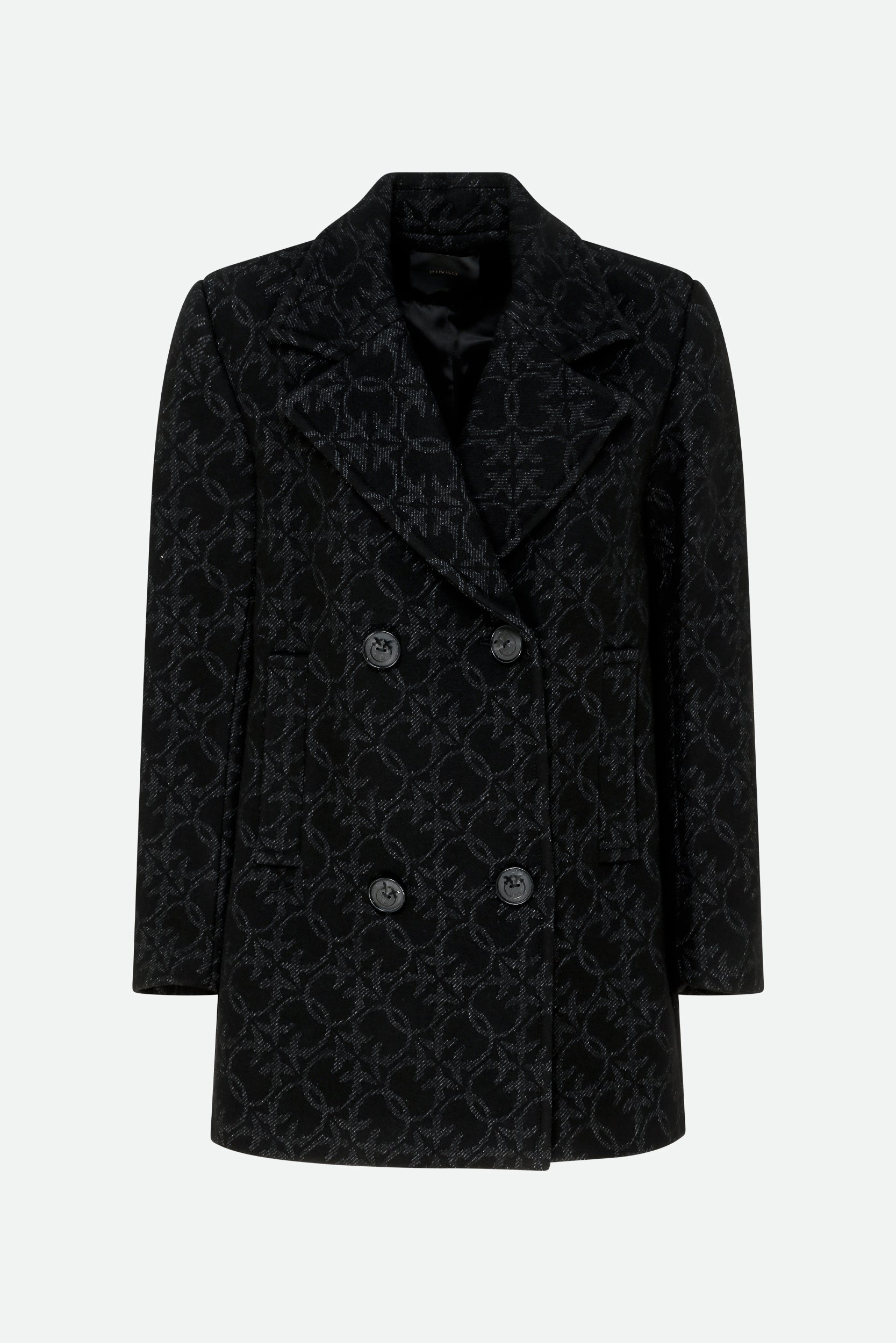 Pinko Black Logo Coat