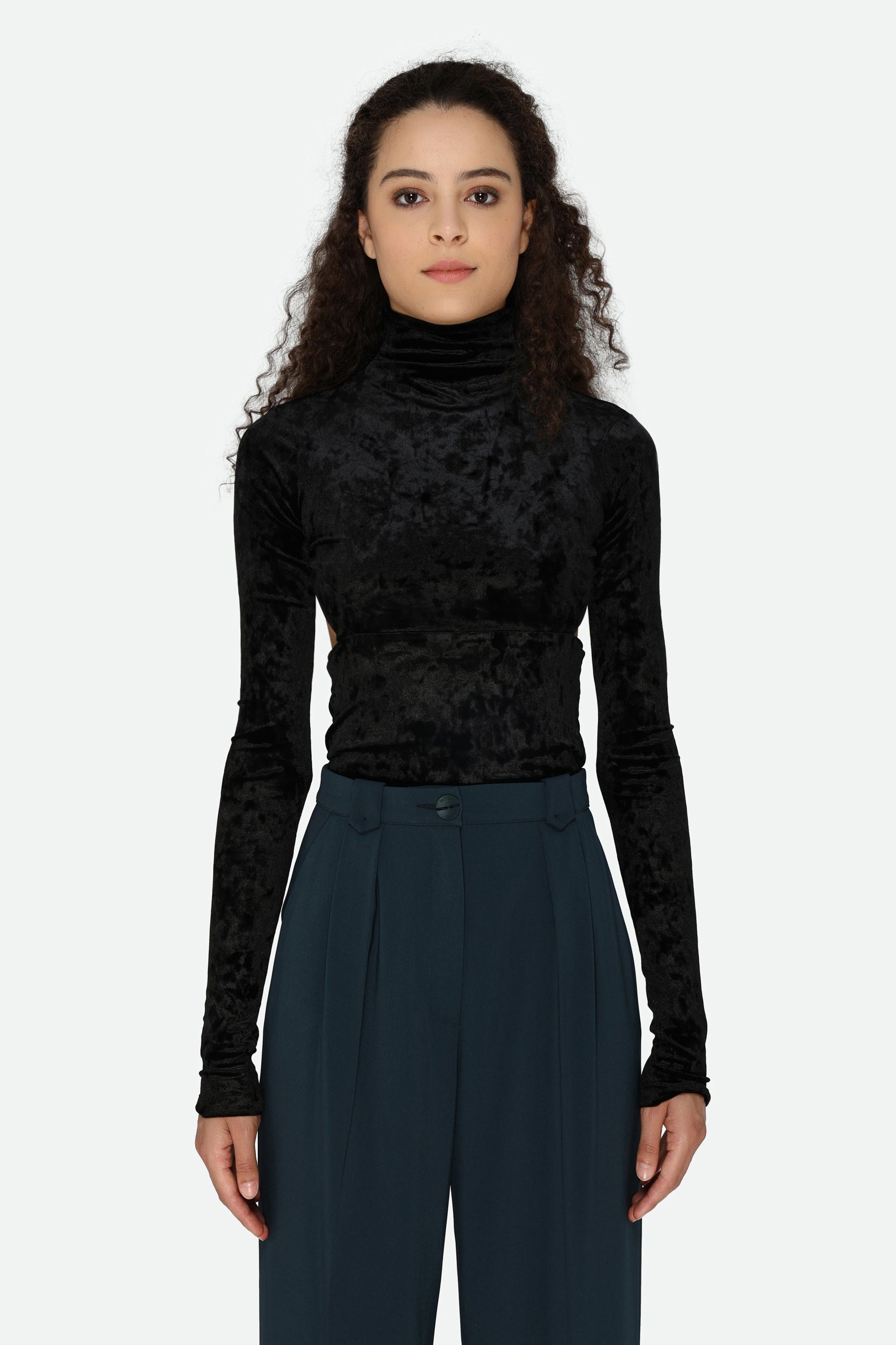 Pinko Black Velvet Sweater