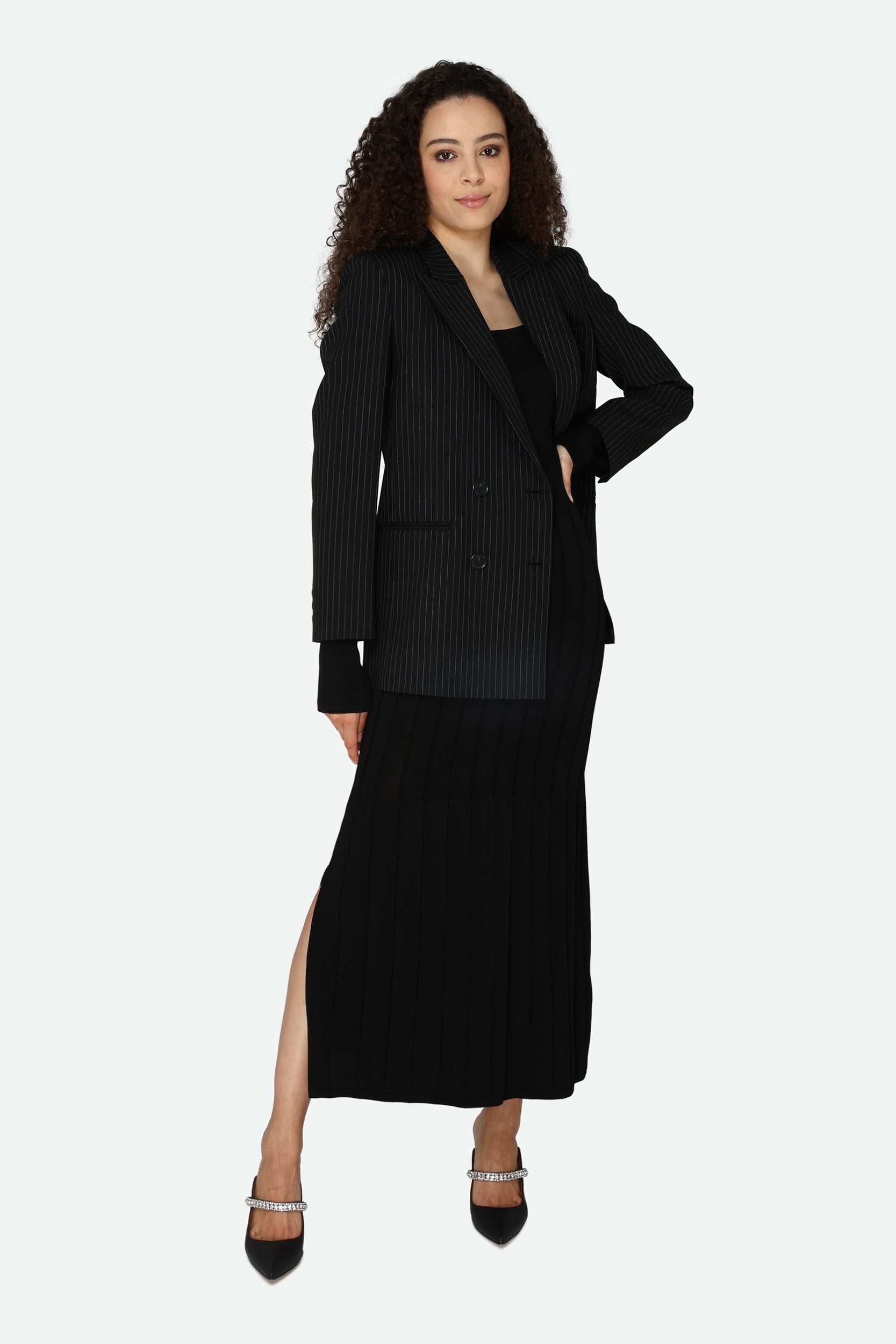 Pinko Blazer Nero Gessato