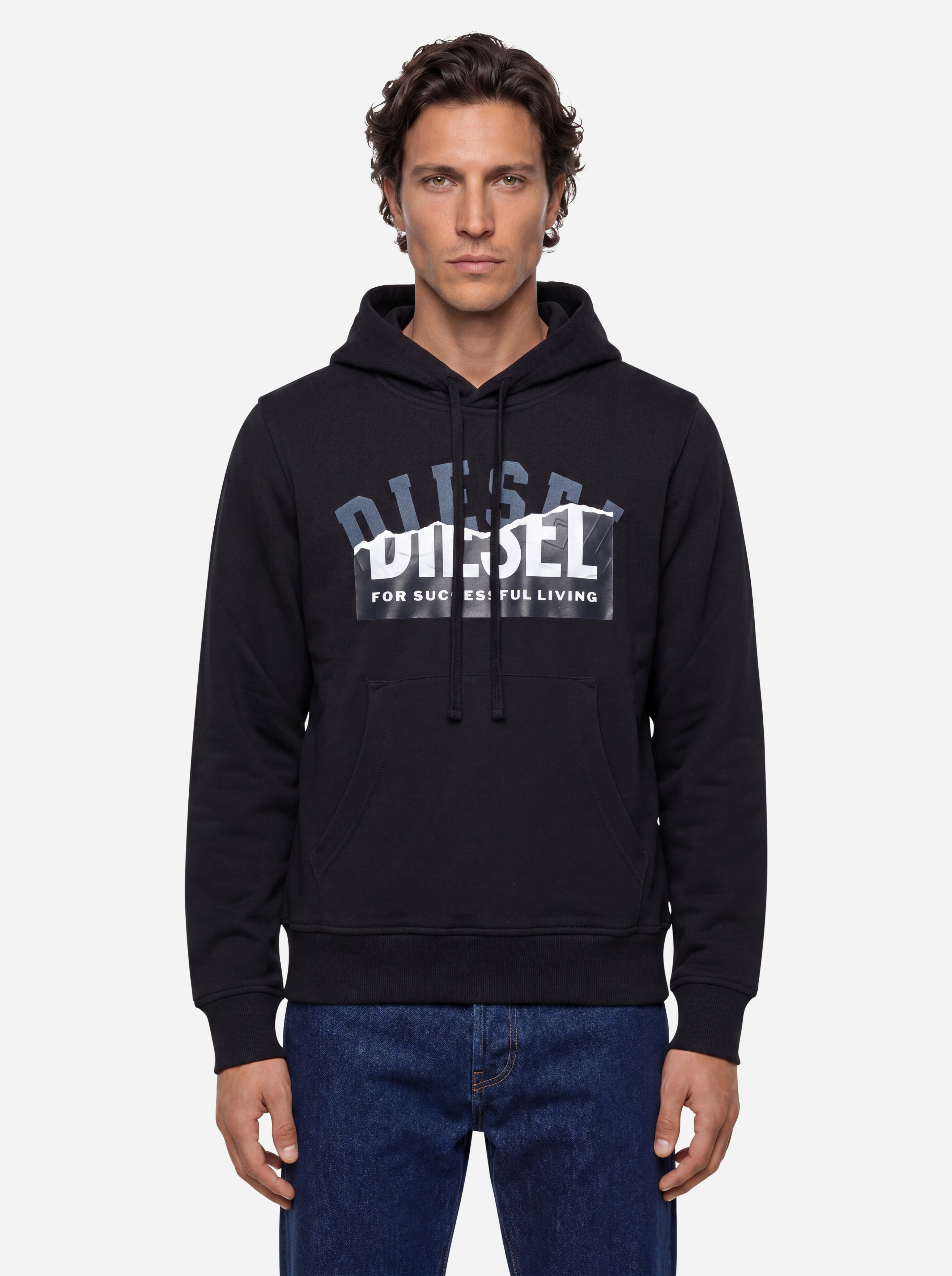 Diesel Felpa Con Cappuccio con Logo