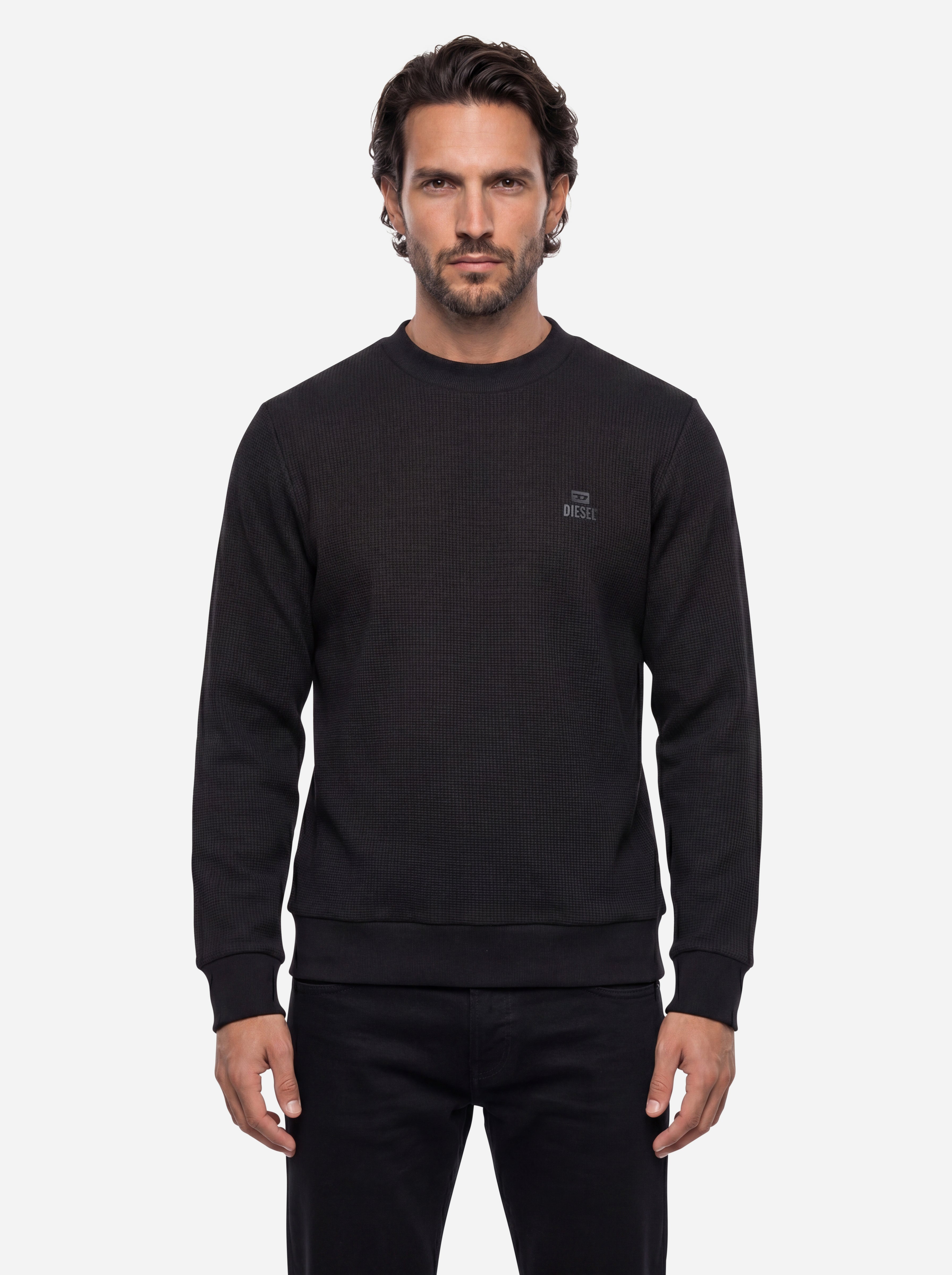 Diesel Maglione Girocollo Nero Basic