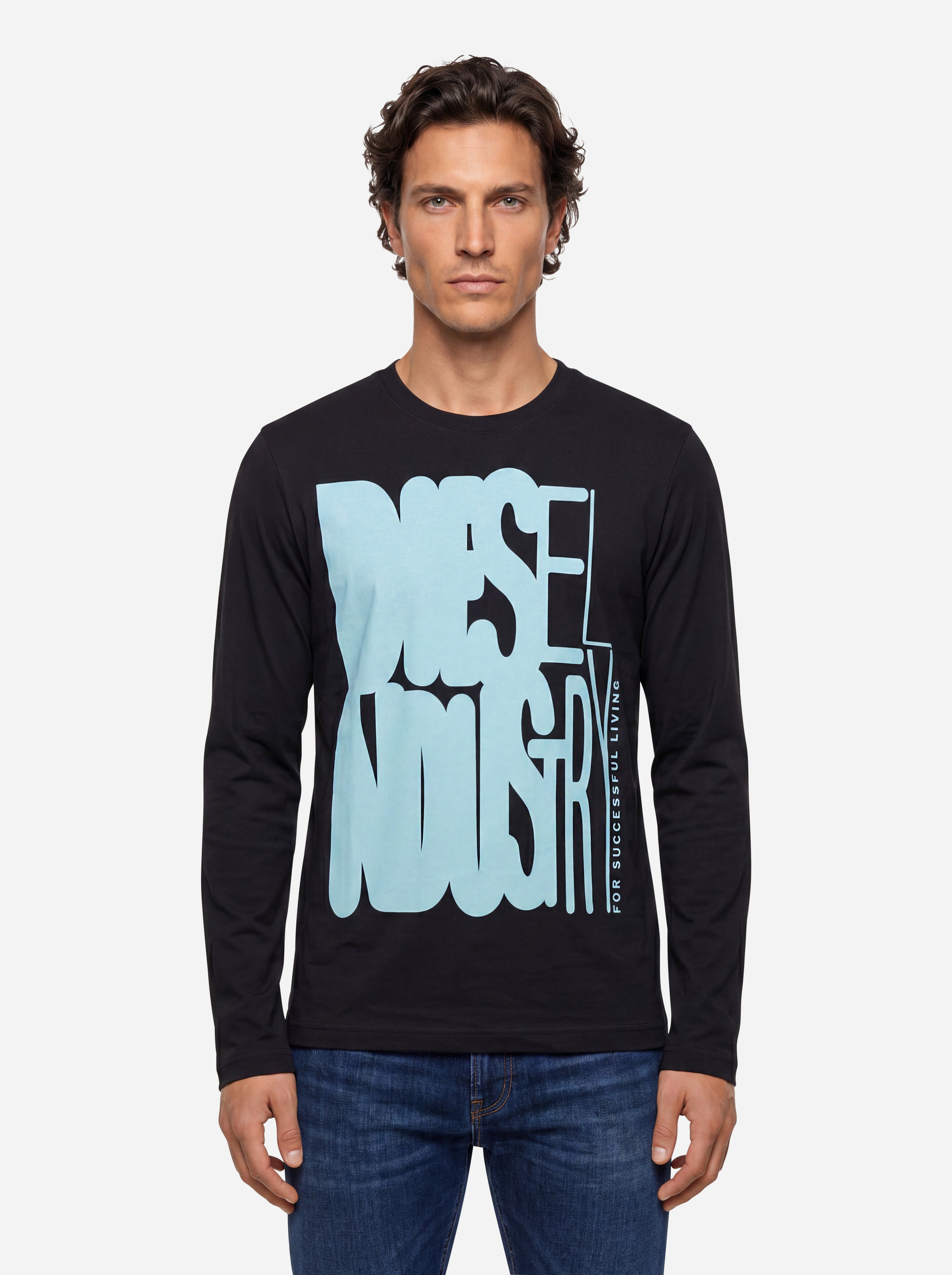 Diesel Tshirt Manica Lunga con Stampa