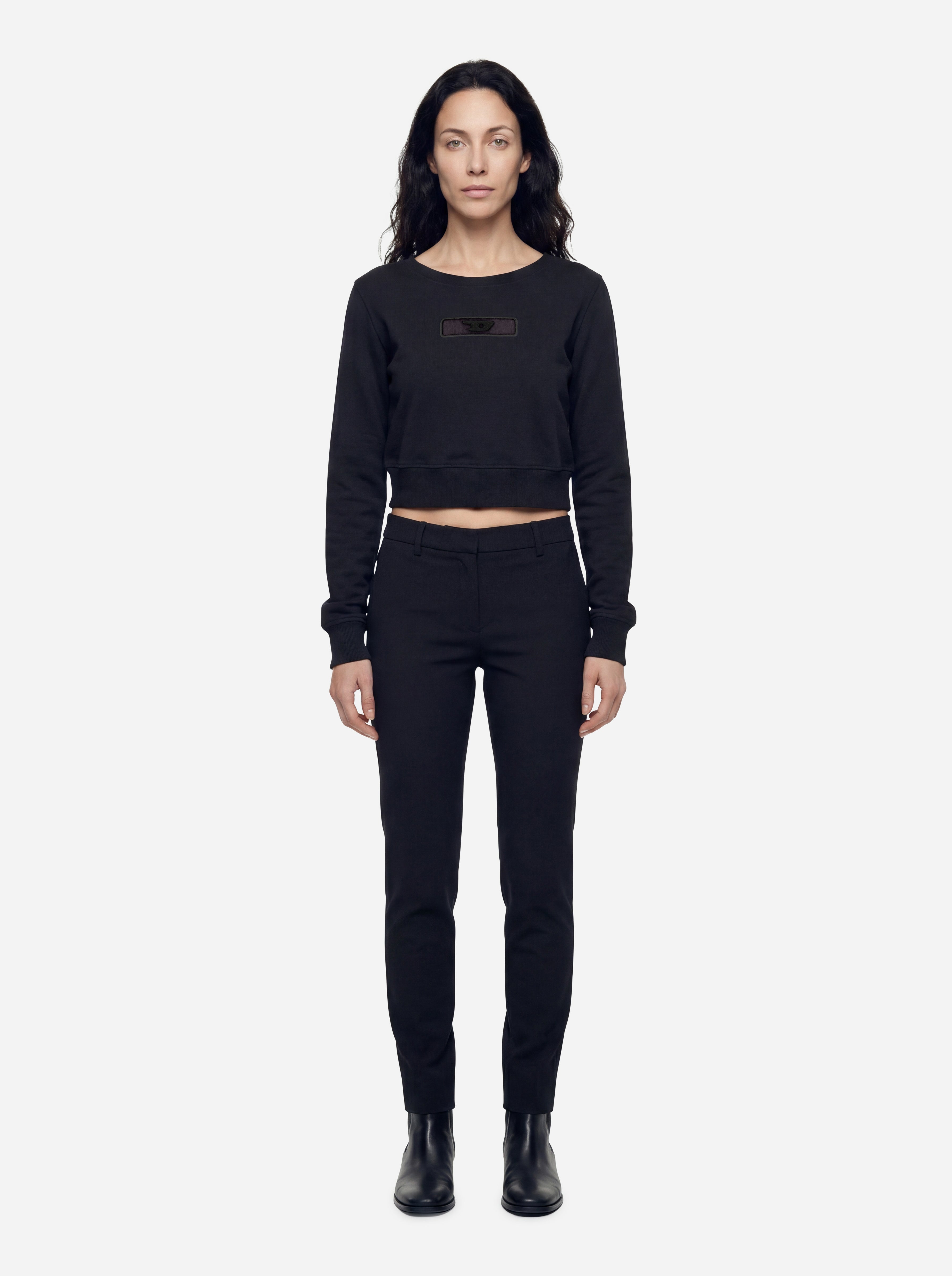 Diesel Felpa con Corta Girocollo Nera