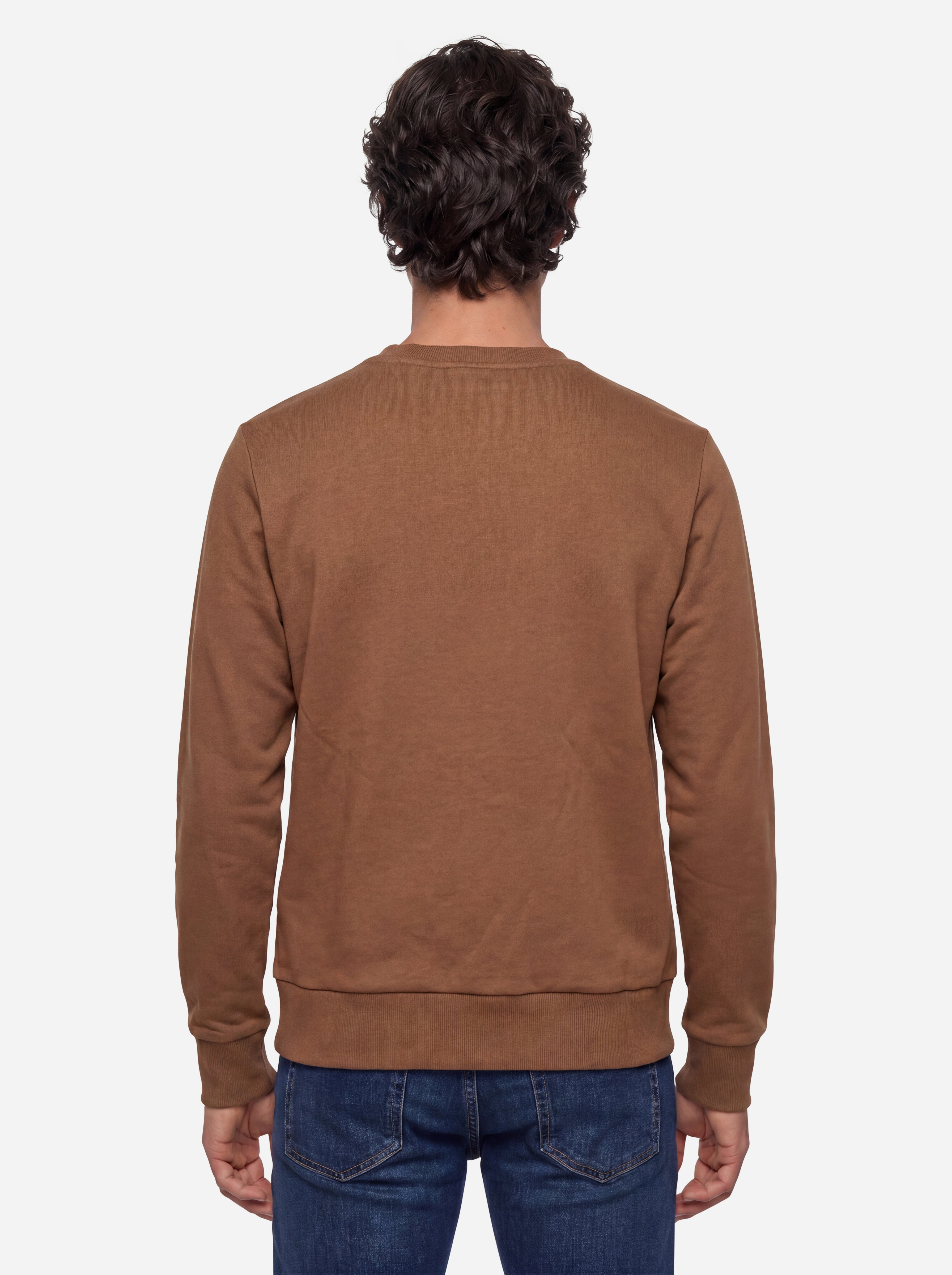 Diesel Brown Crewneck Sweatshirt with Logo