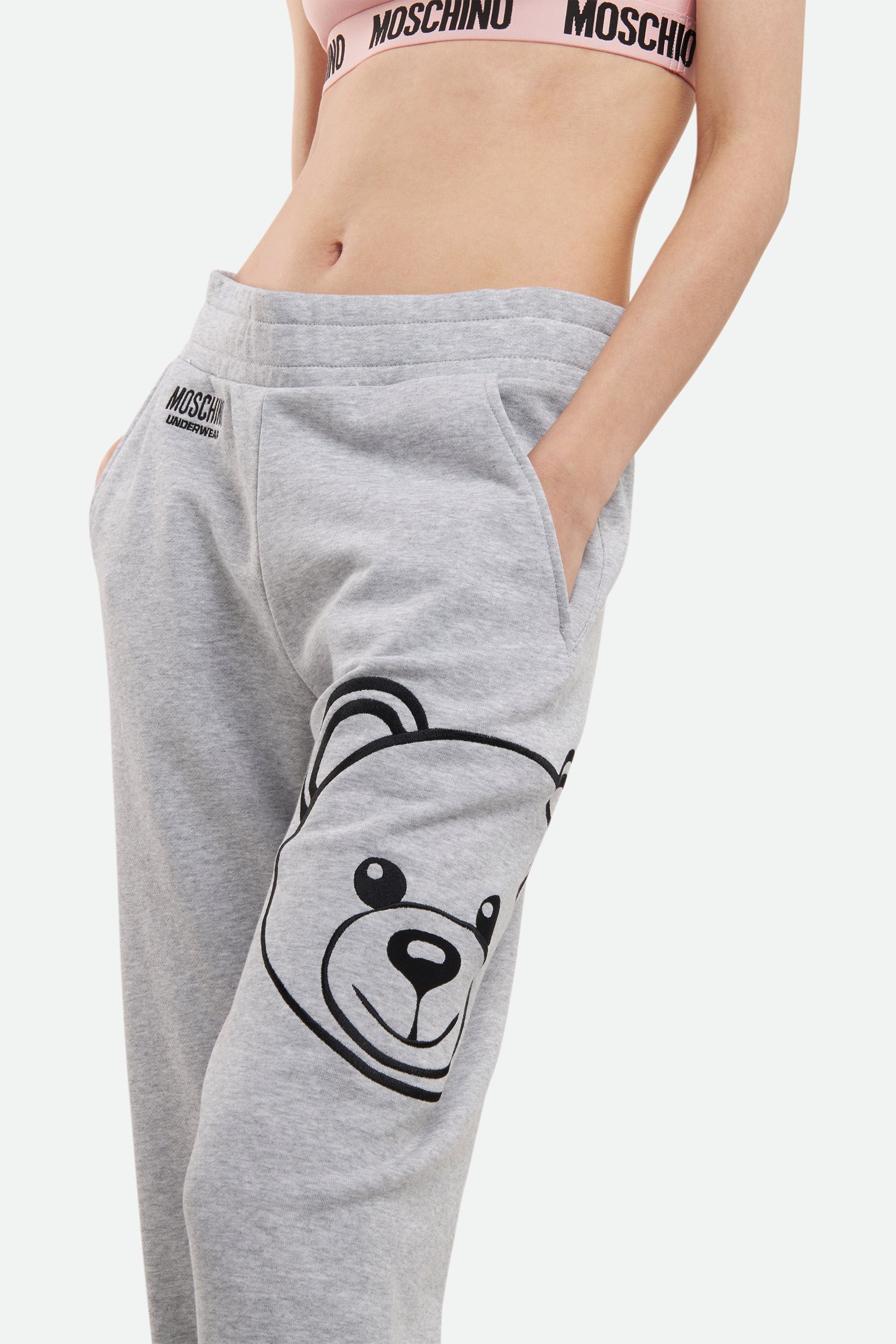 Moschino Pantalone Tuta Grigio