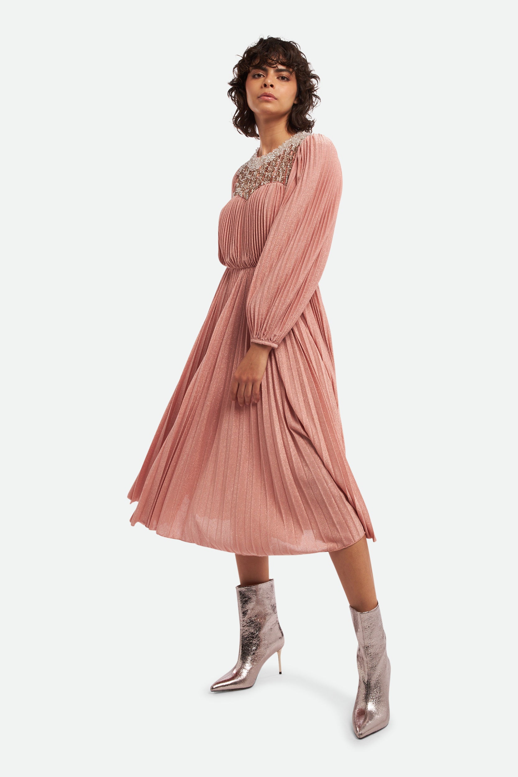 Elisabetta Franchi Abito Impero Rose Gold