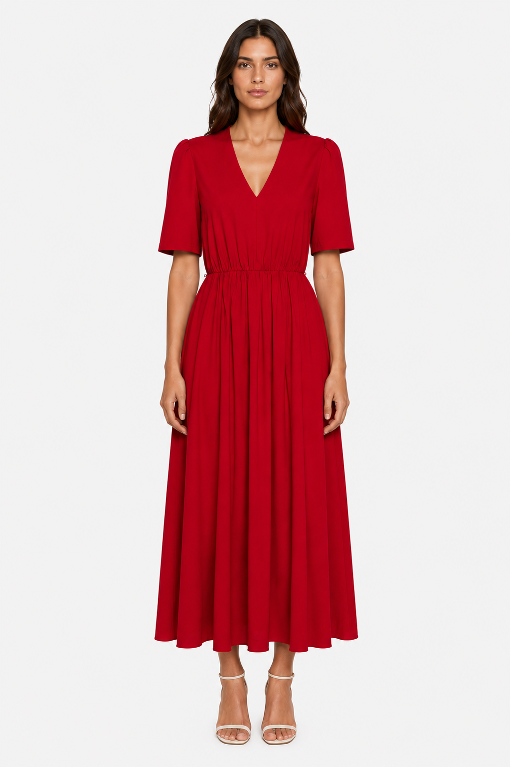 Twinset Abito Midi Rosso