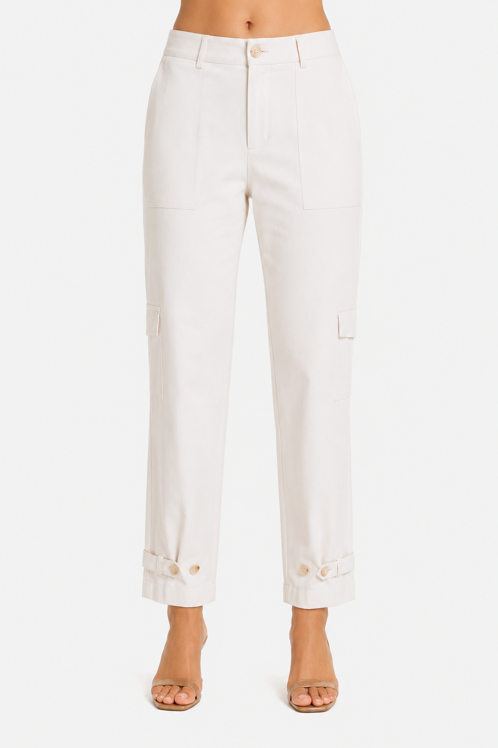 Twinset Pantaloni Cargo Bianchi