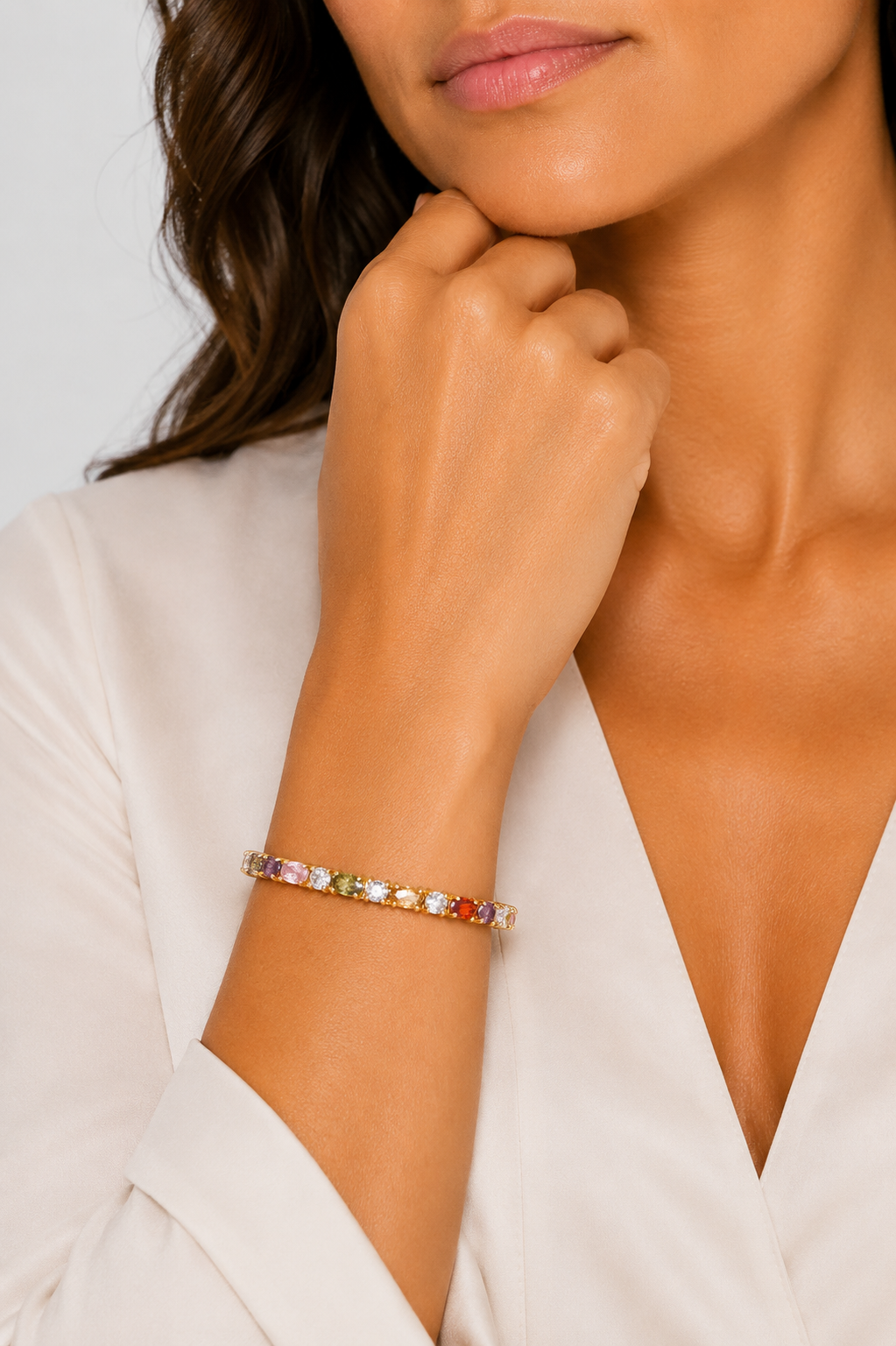 Melusina Bijoux Bracelet with Colored Zirconia