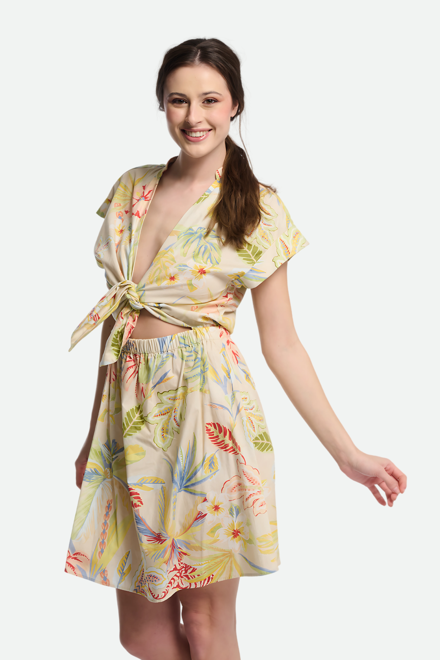 Twinset Abito Floreale Multicolore