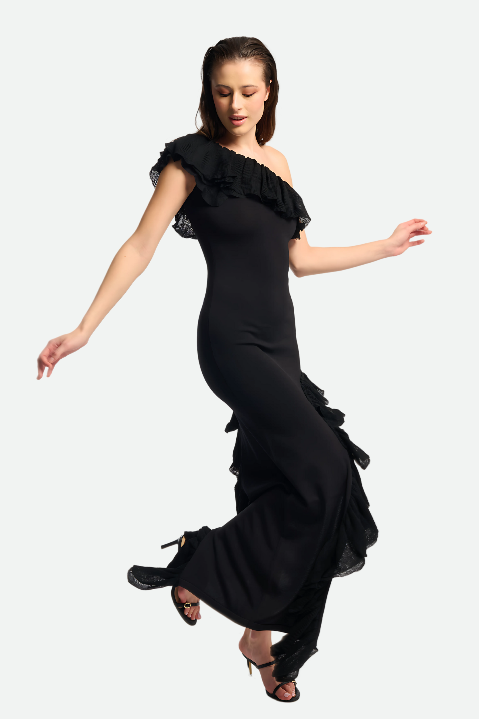 Circus Hotel One-Shoulder Dress Black