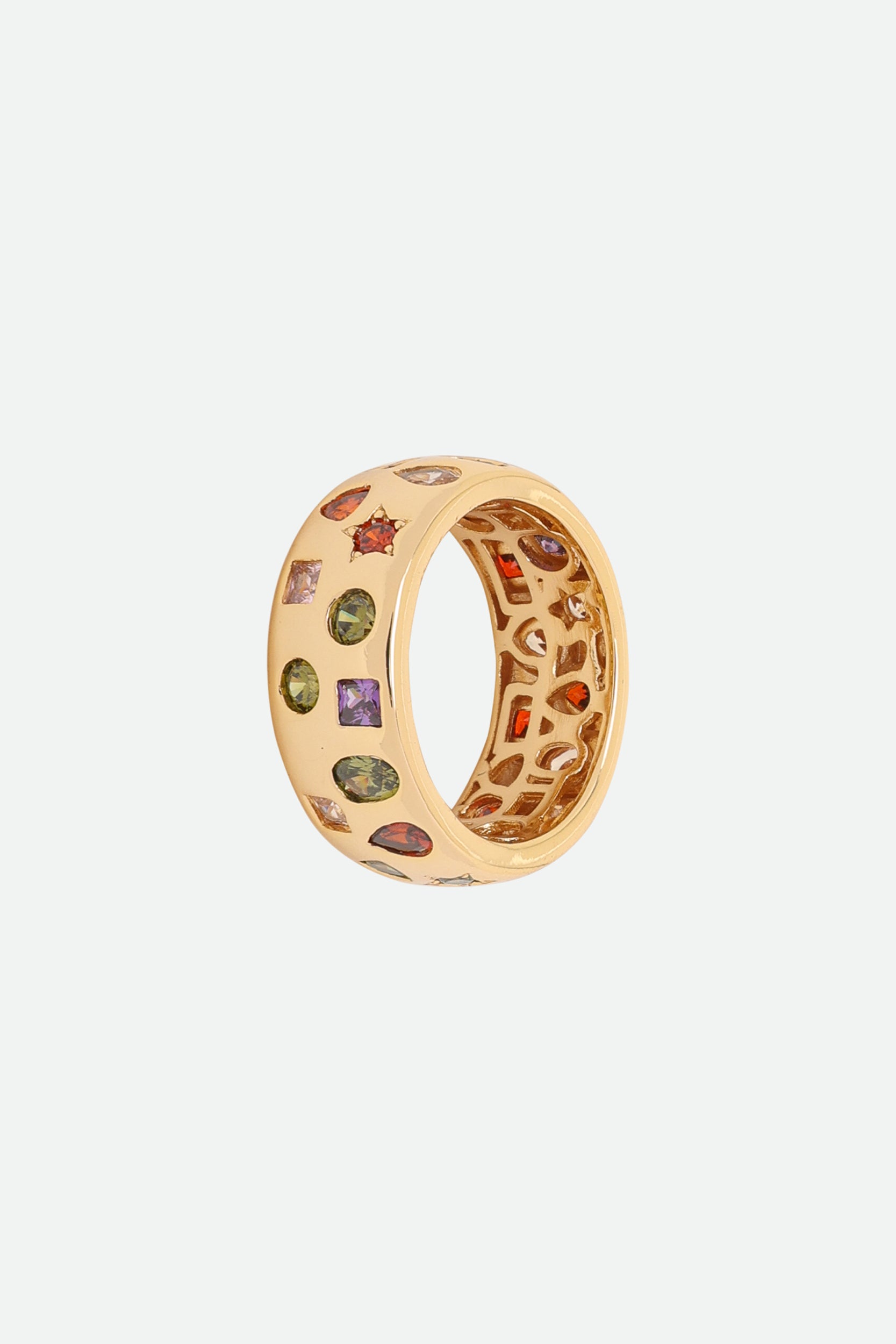 Melusina Bijoux Ring with Colored Zirconia Gold