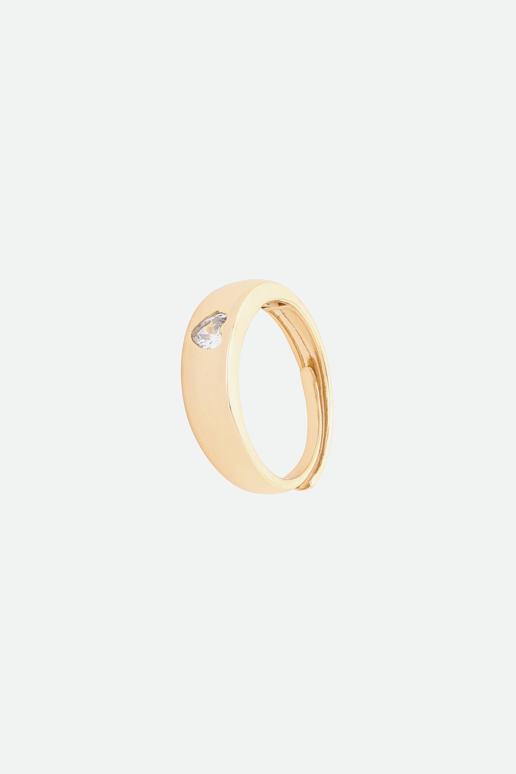 Melusina Bijoux Golden Ring with Heart