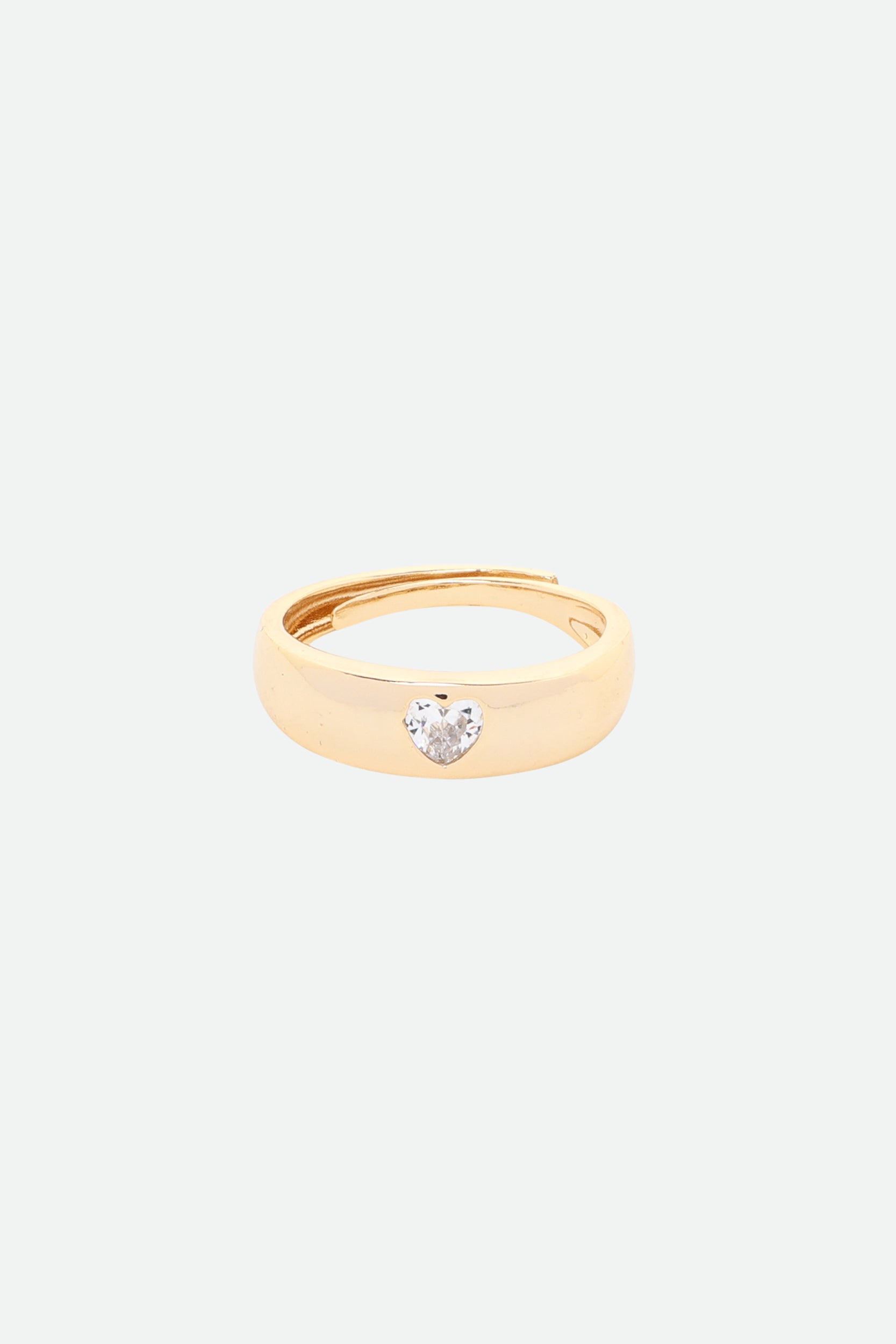 Melusina Bijoux Golden Ring with Heart