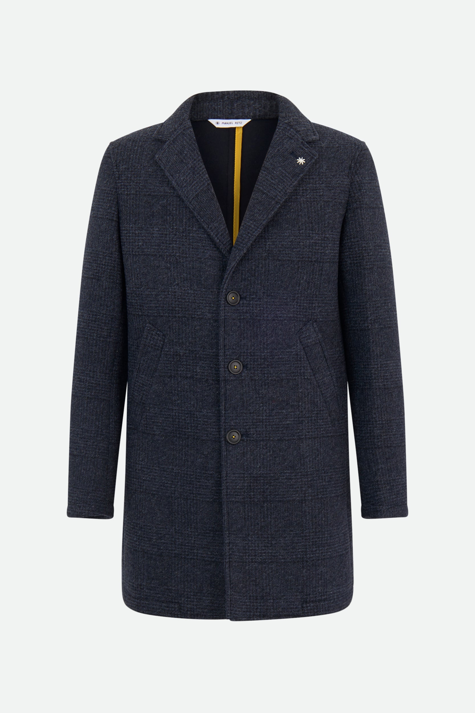 Manuel Ritz Cappotto Misto Lana Blu