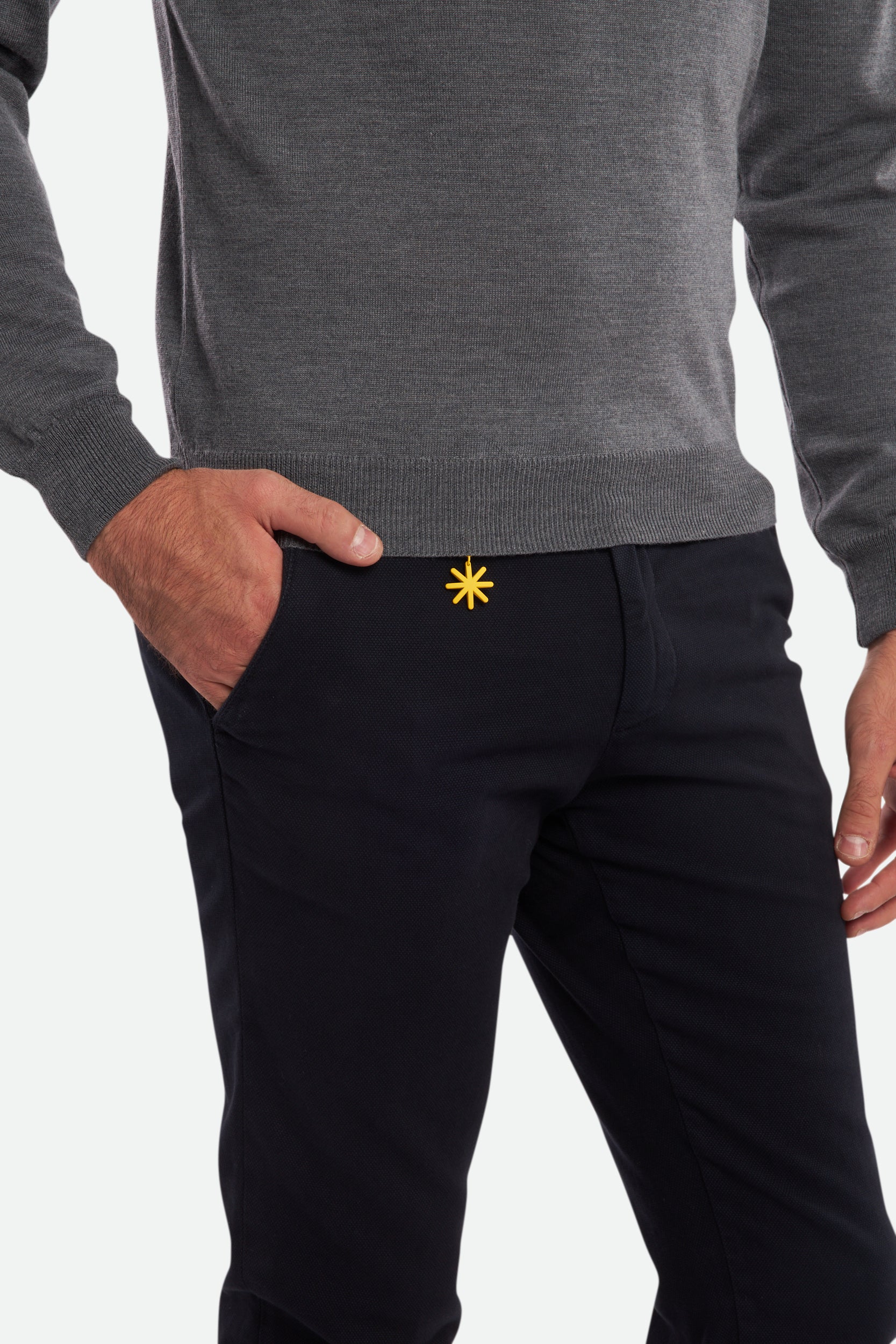 Manuel Ritz Gray Chino Trousers