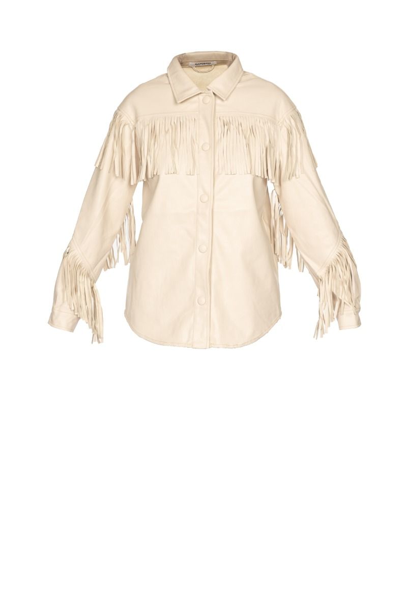 GLAMOROUS Camicia Crema con Frange