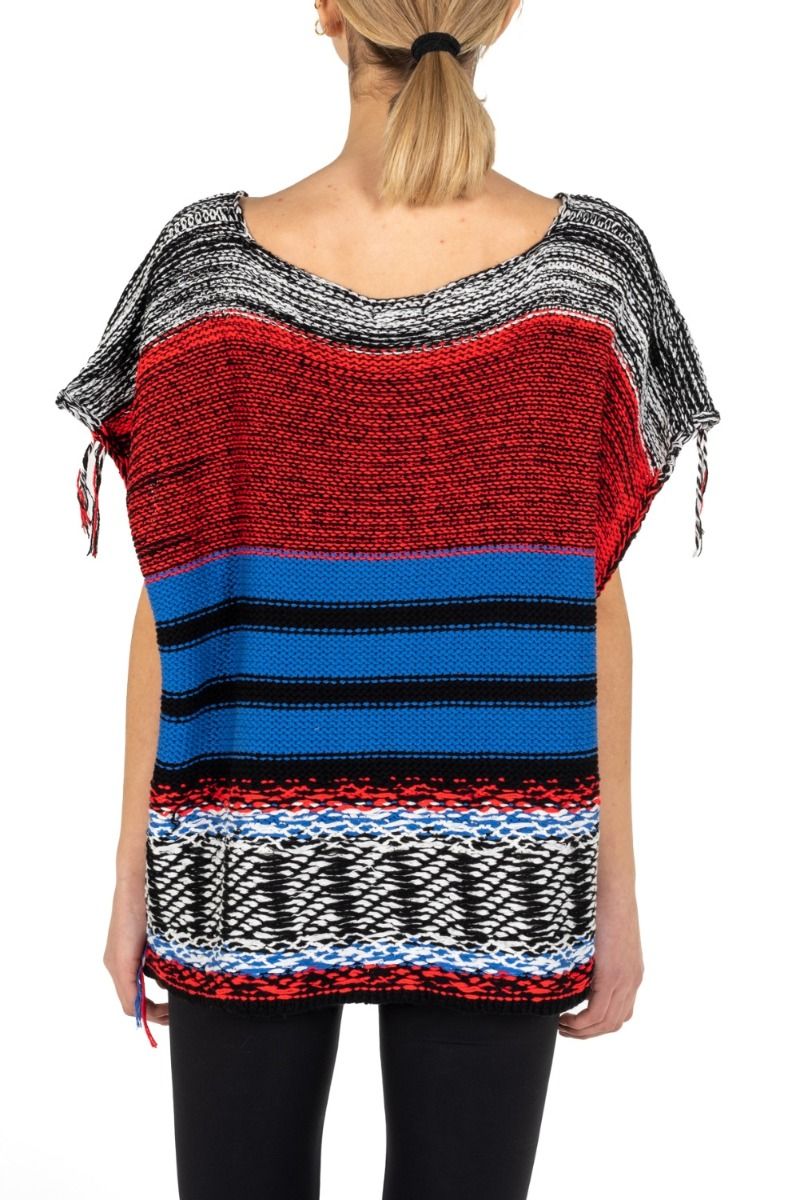 Maxi vest with fringes