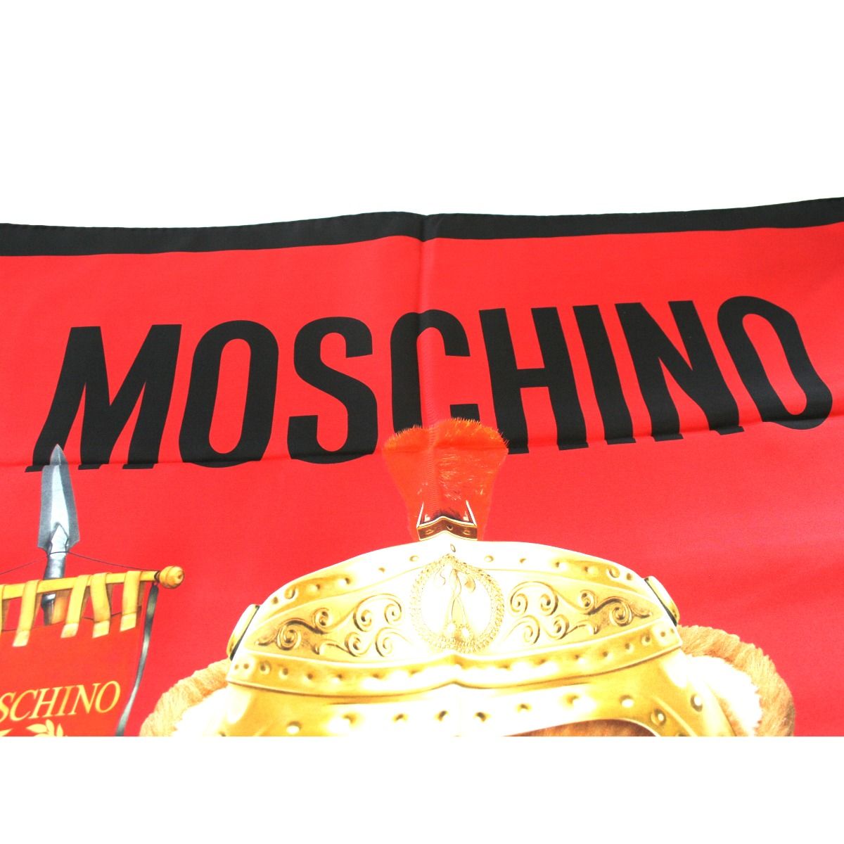 MOSCHINO Foulard  in Seta Rosso Teddy Bear