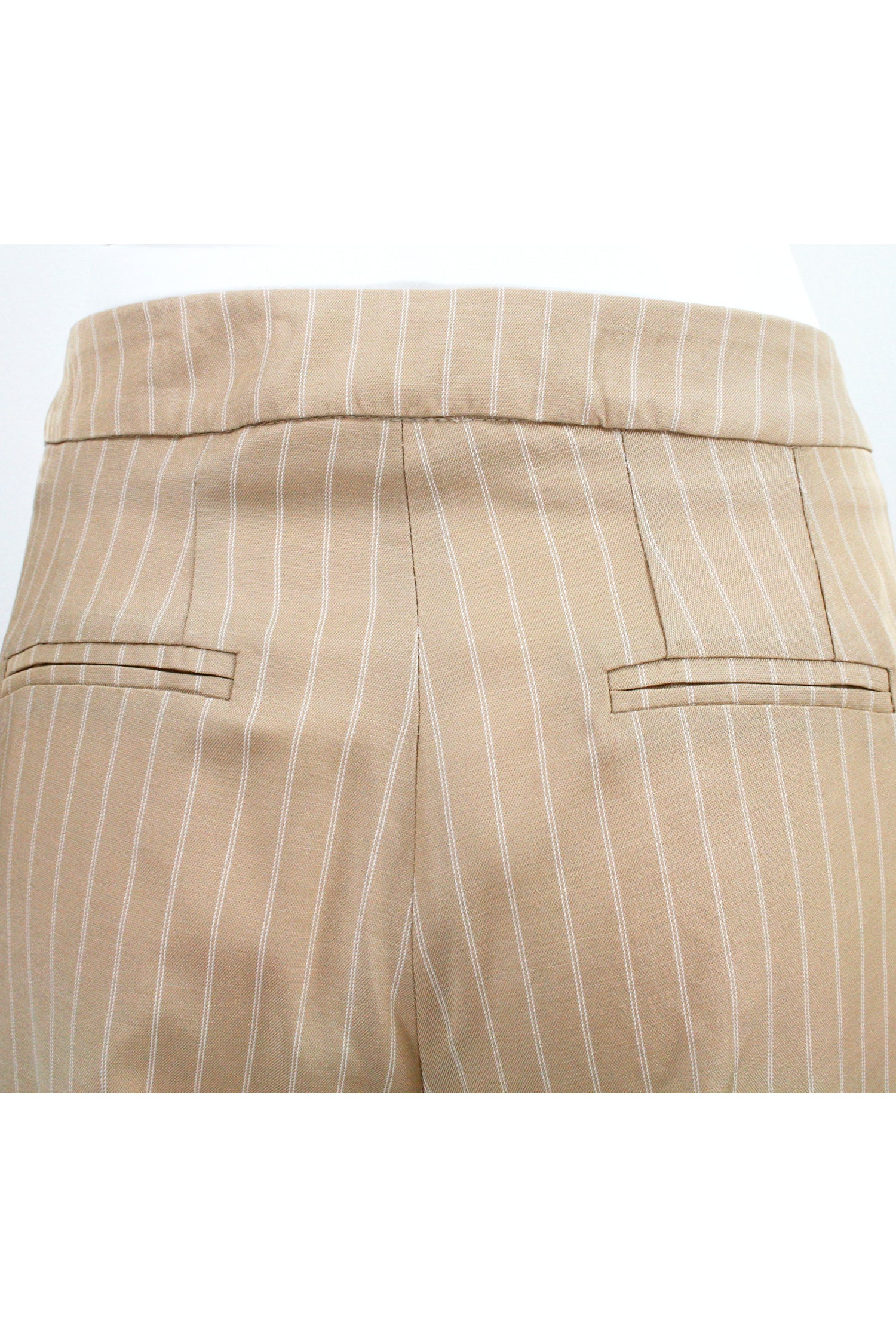 GIULIETTE BROWN Pantaloni Palazzo Pence Beige Gessato