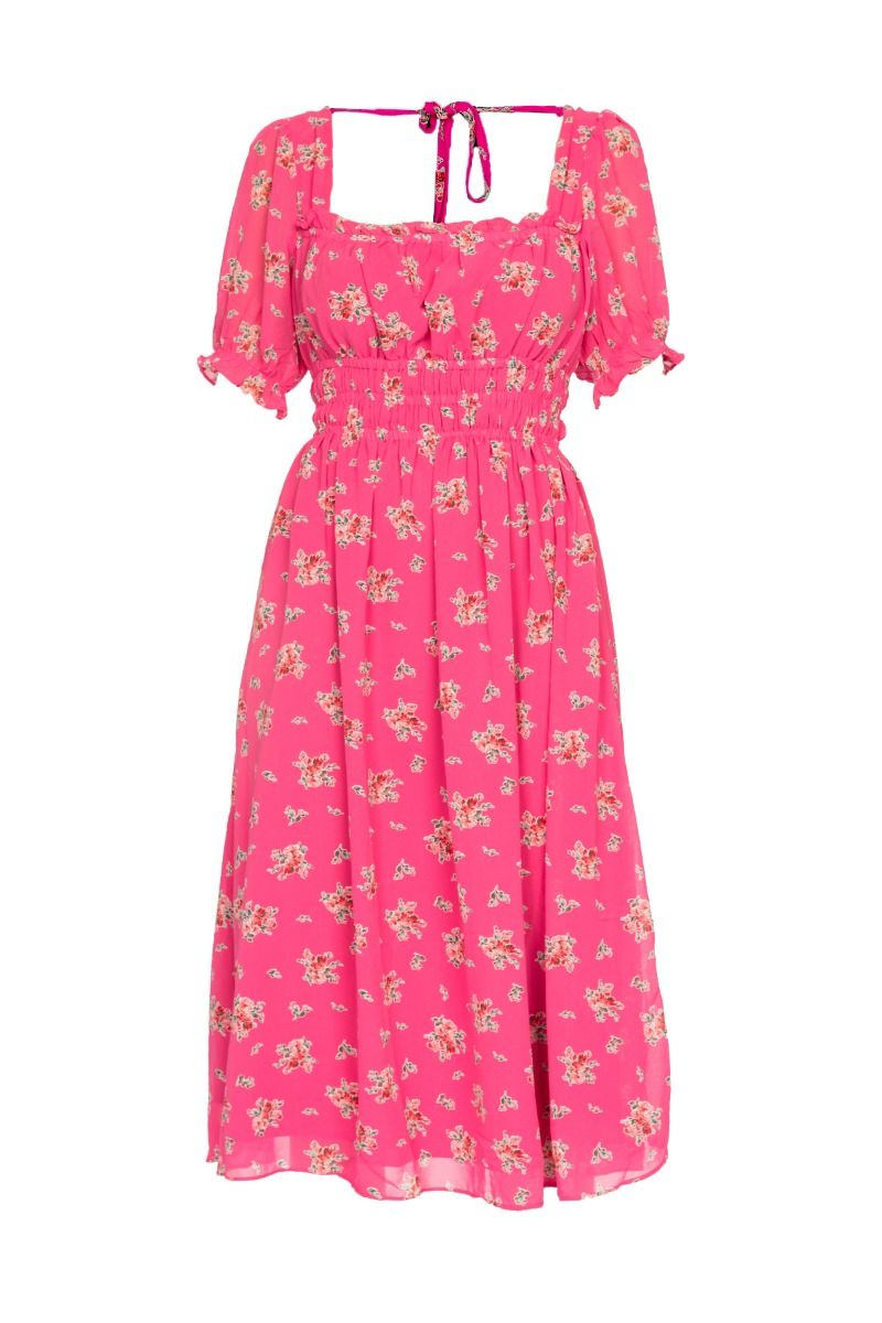 GLAMOROUS Abito con Stampa Floreale Fuxia